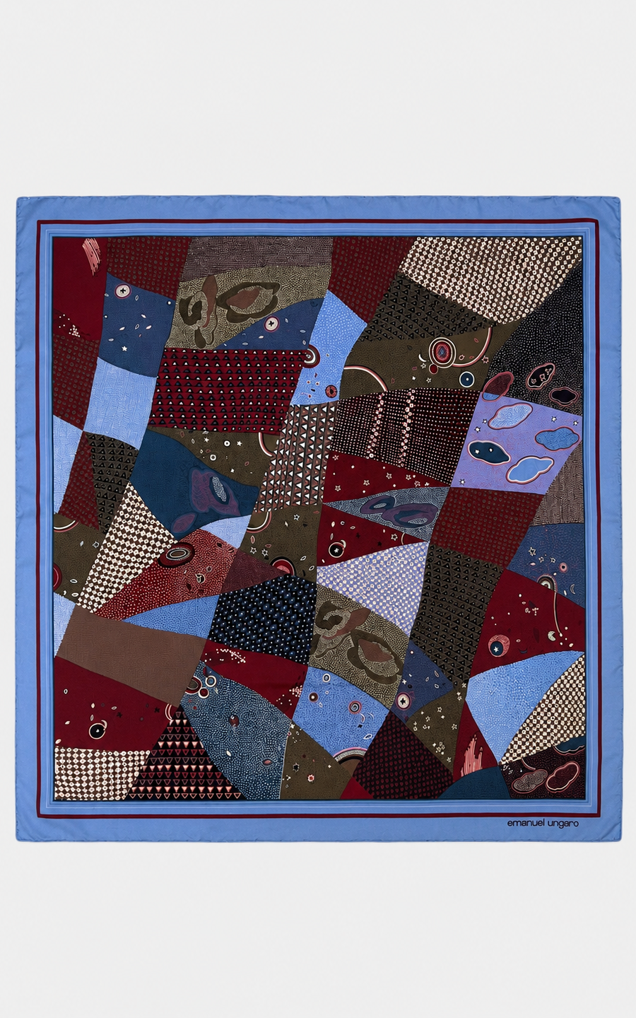Vintage Emanuel Ungaro Abstract Patchwork Print Scarf