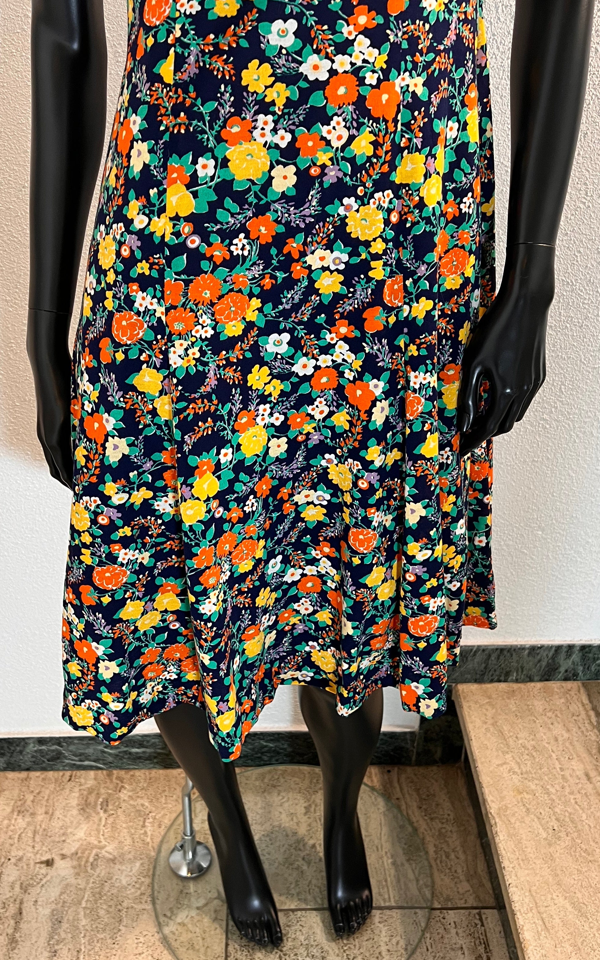 Abito vintage a fiori anni '70