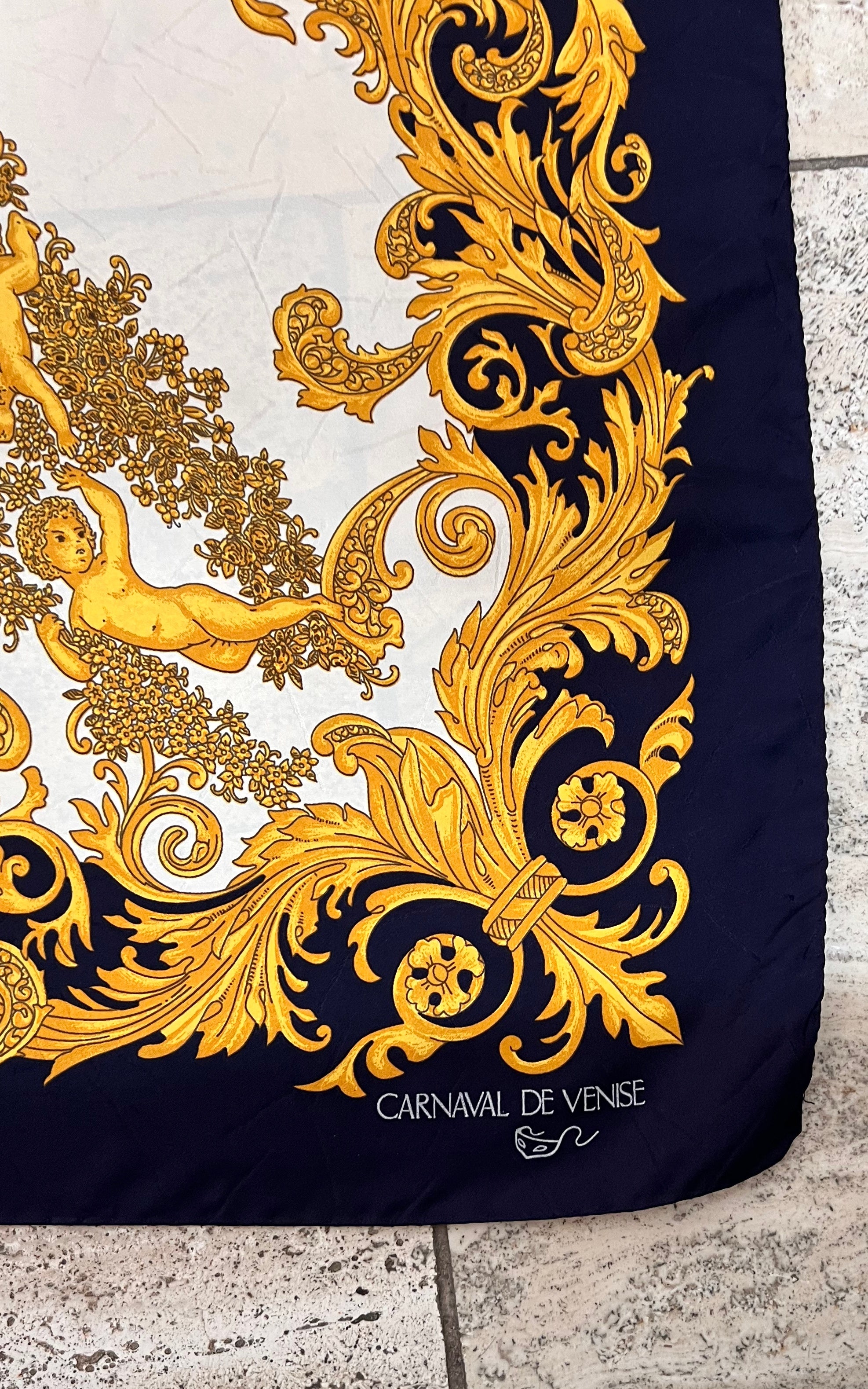 Vintage Carnaval De Venise Silk Foulard