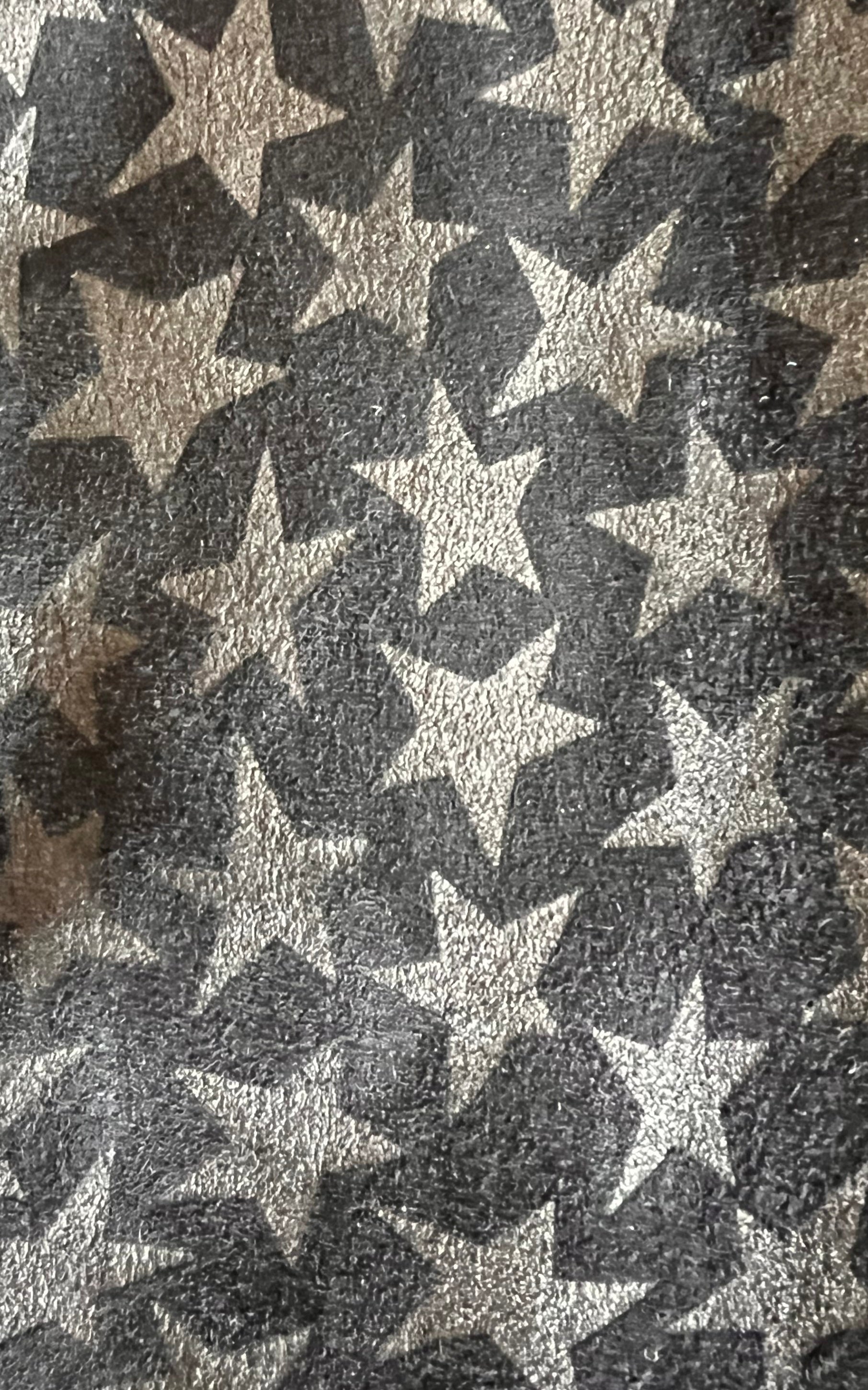 Parka vintage in pelle scamosciata con stella