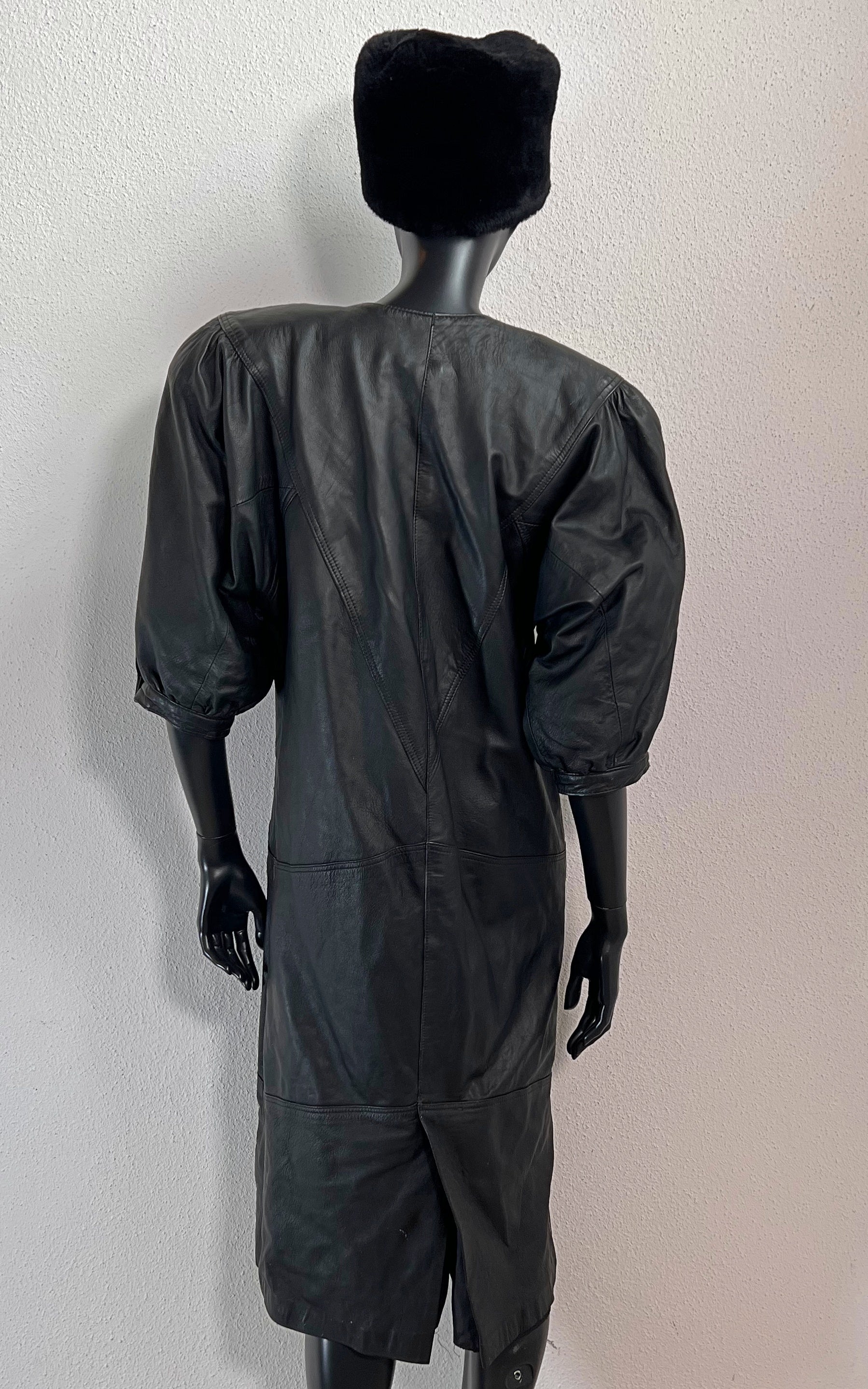 Vintage 80s Leather Dress