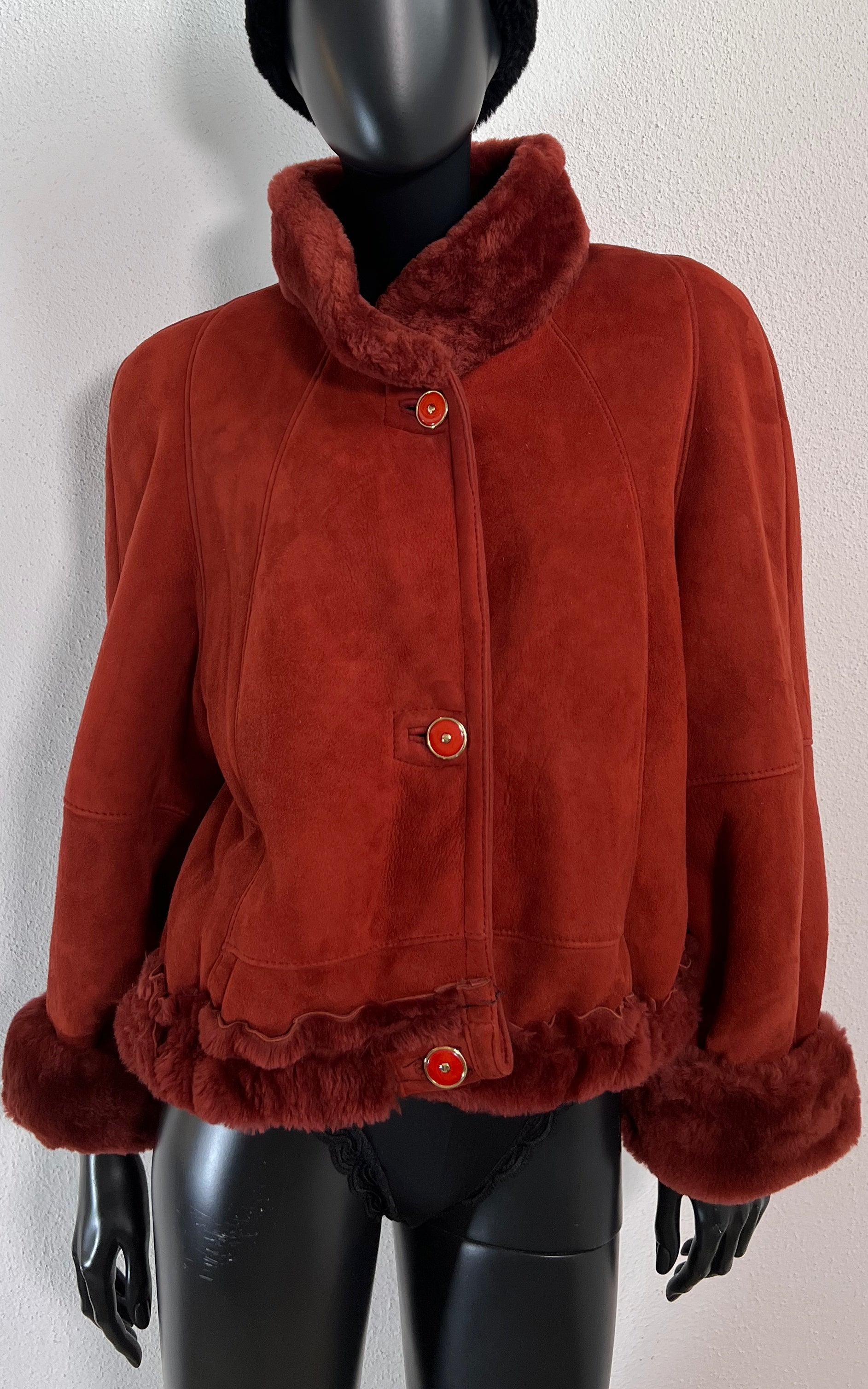 Vintage Cropped Shearling Jacket