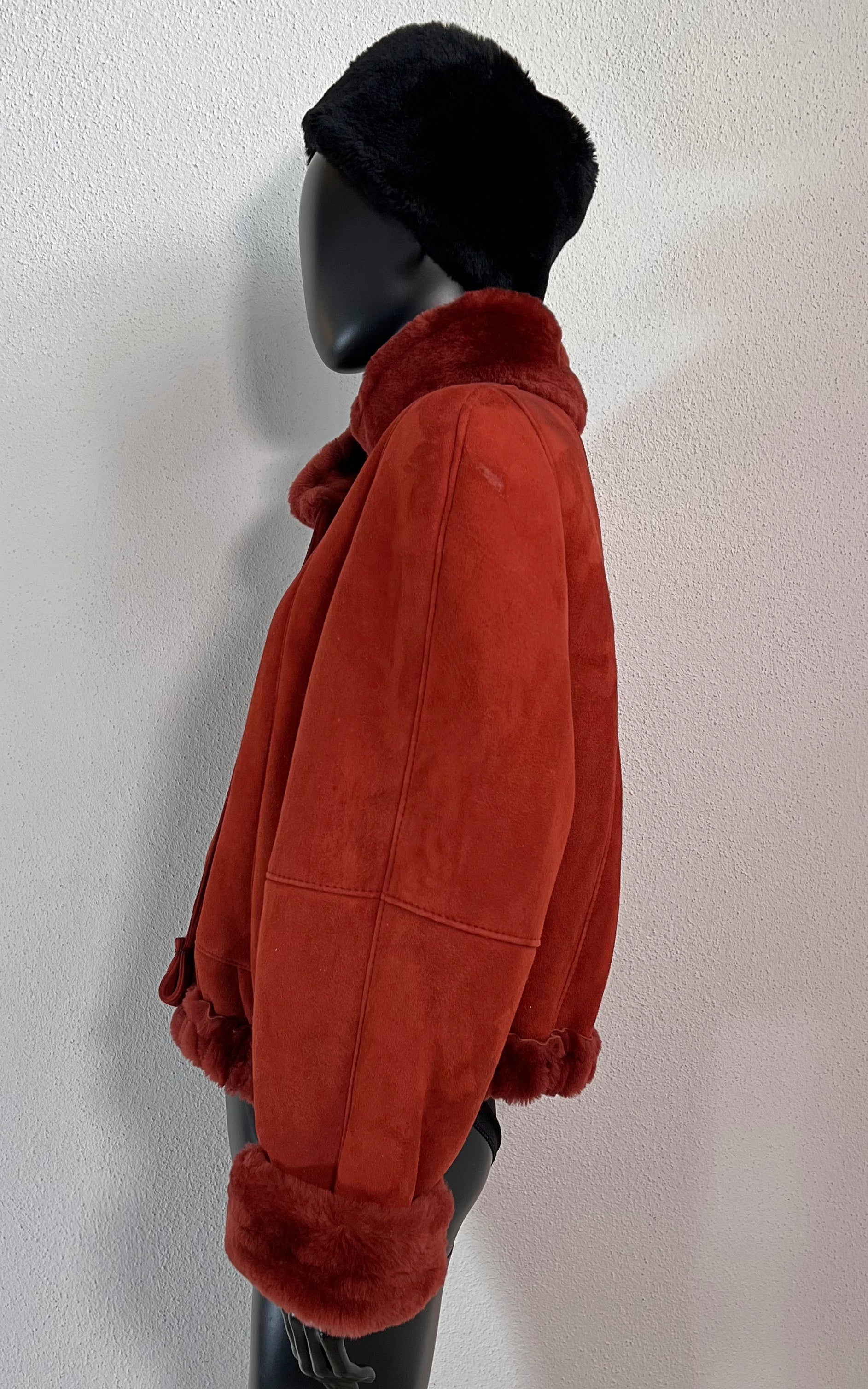 Vintage Cropped Shearling Jacket