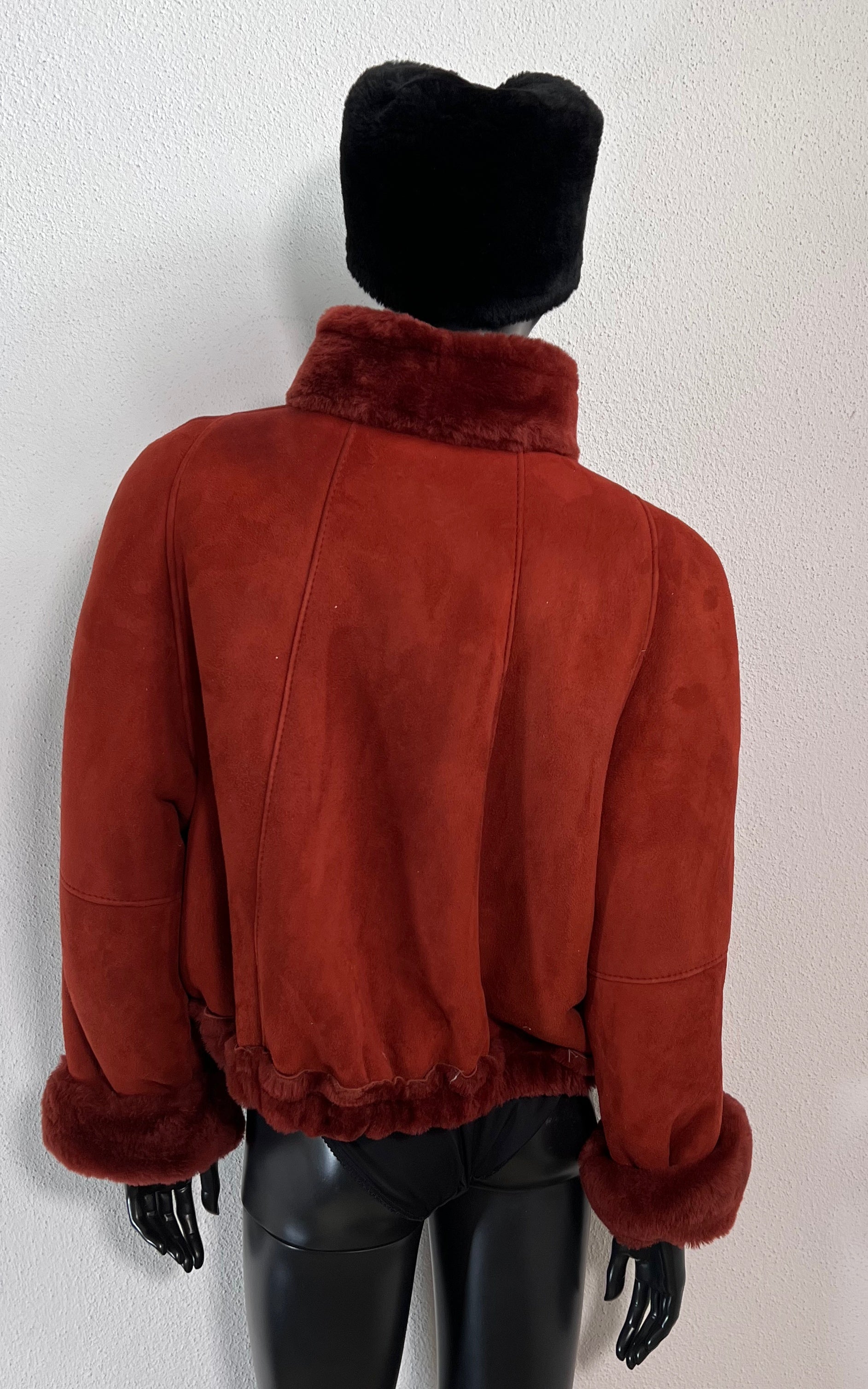 Vintage Cropped Shearling Jacket