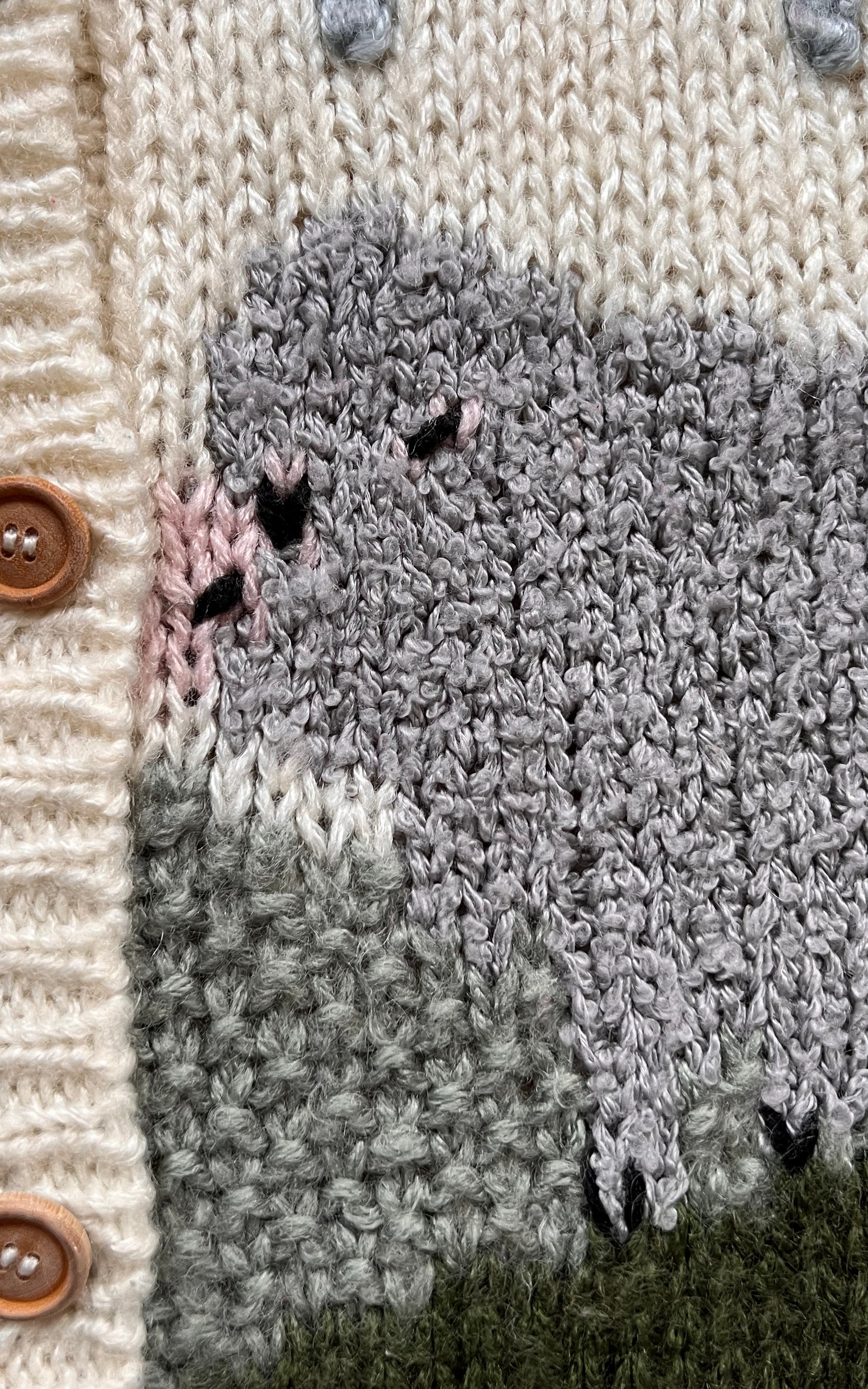 Vintage Handmade Sheep Cardigan