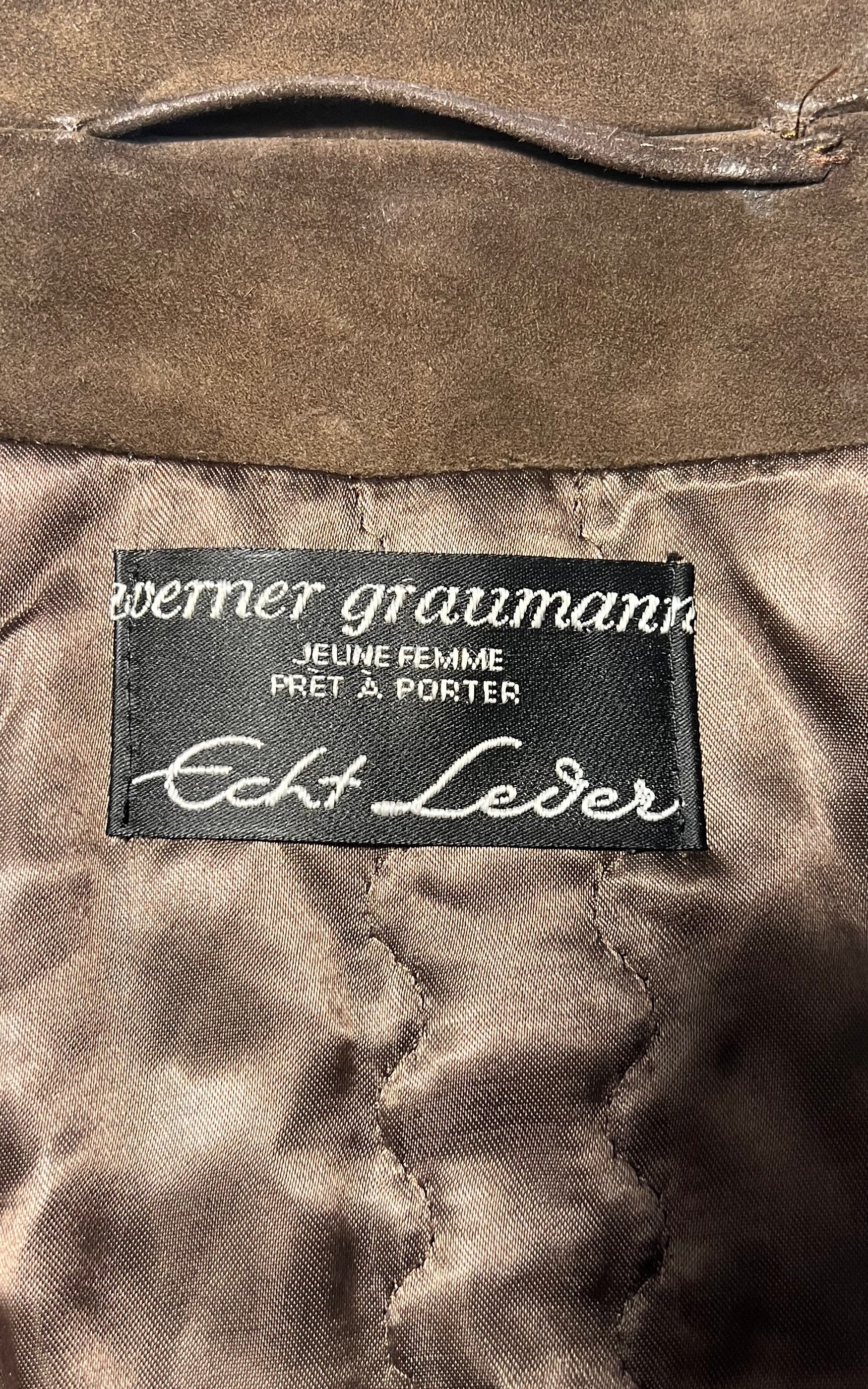 Vintage Werner Graumann Suede Coat
