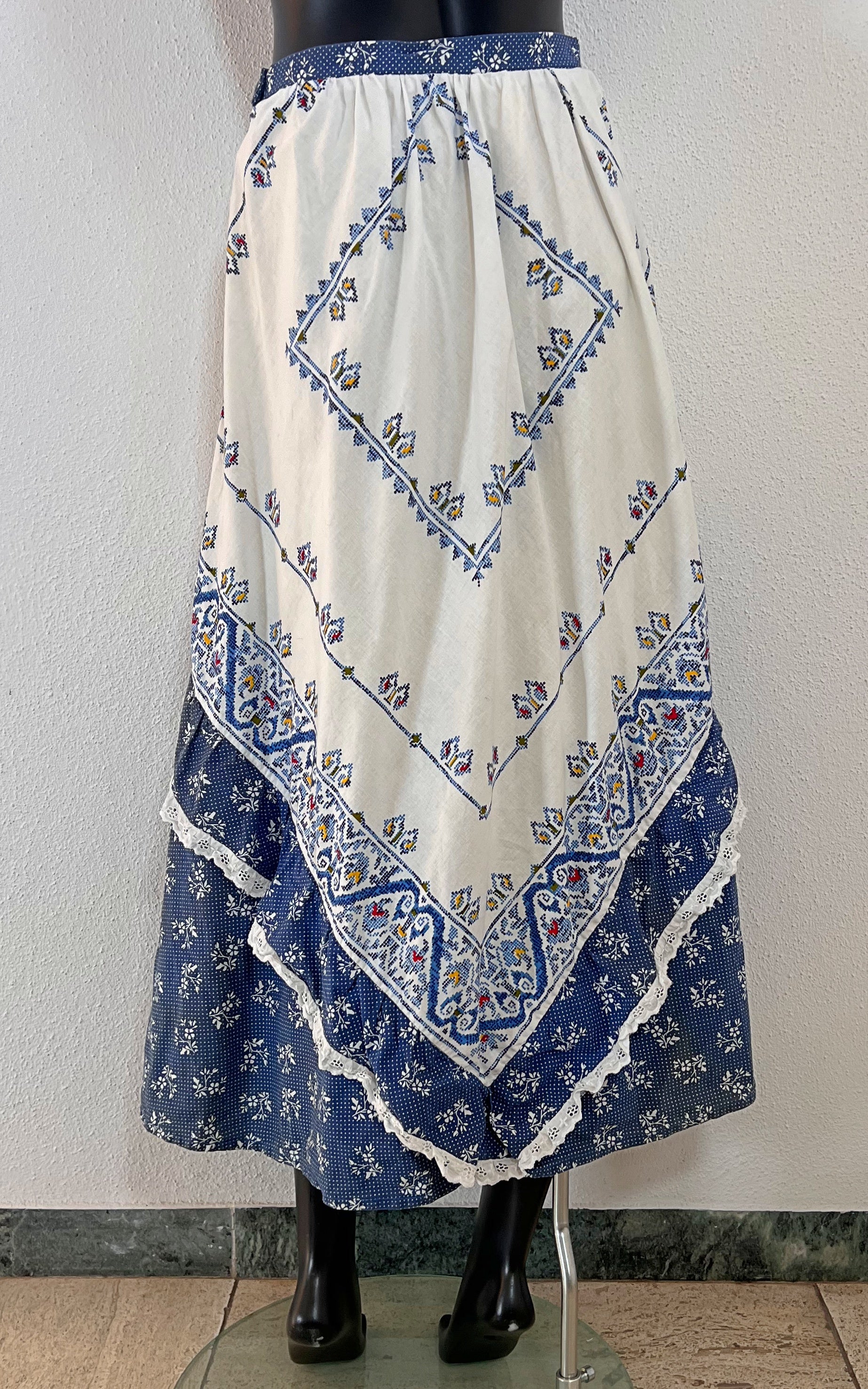 Gonna folcloristica vintage anni '70