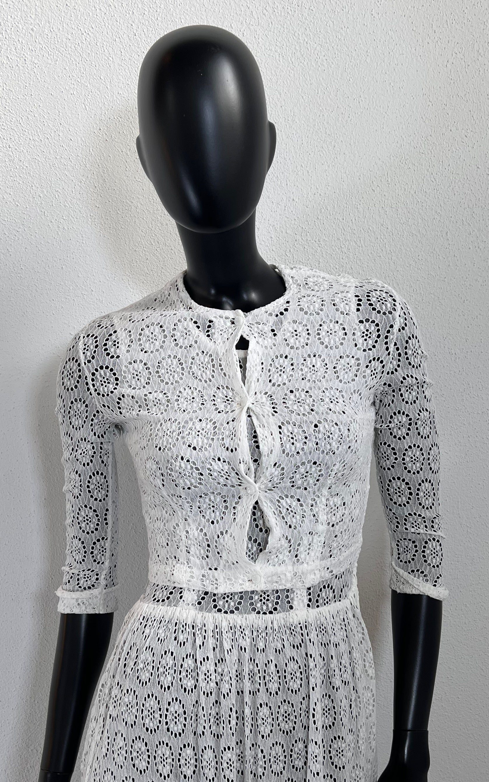 Vintage 60s Sheer Lace Dress & Bolero Jacket