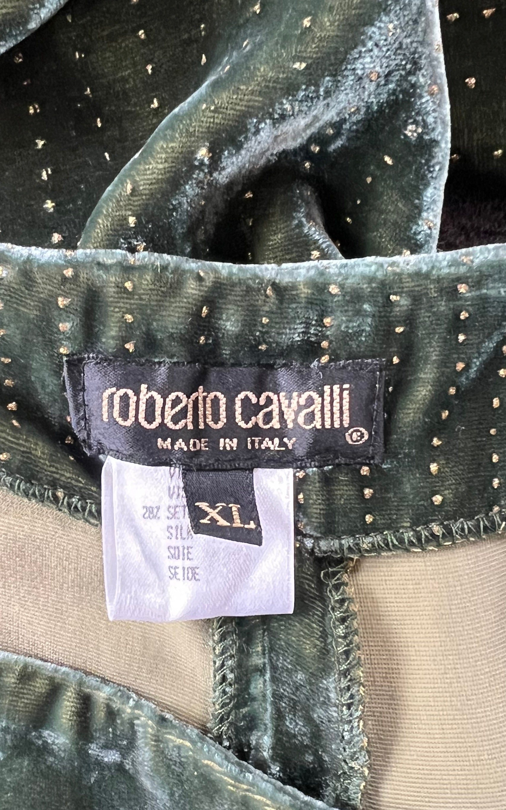 Vintage Roberto Cavalli Silk Velvet Trouser
