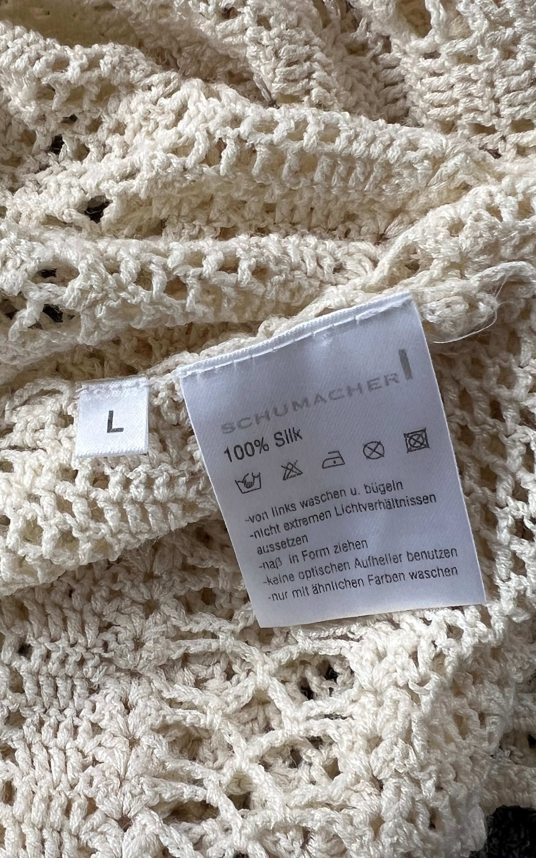 Vintage Schuhmacher Silk Crochet Top