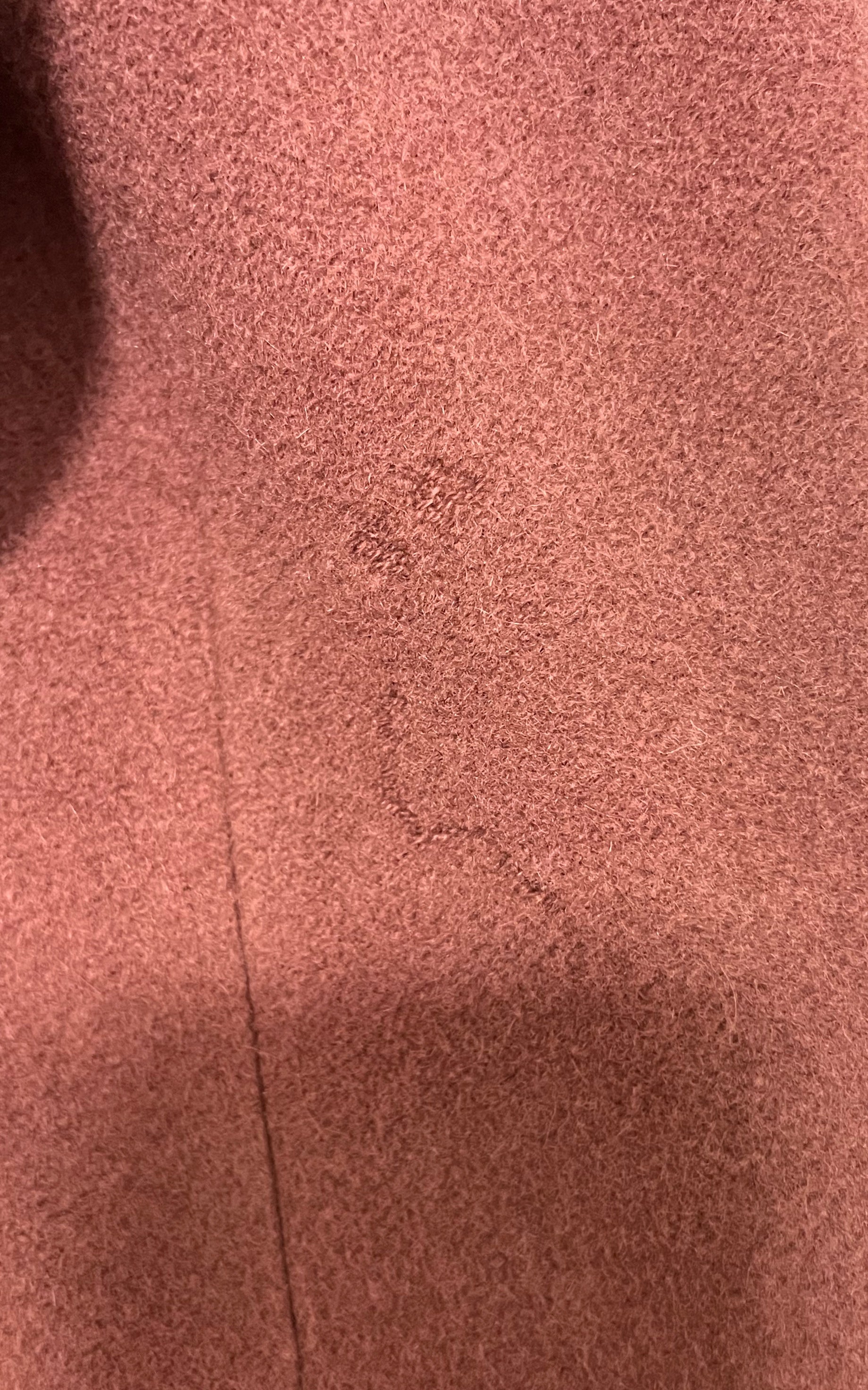 Vintage Maroon Fur Collar Angora Coat