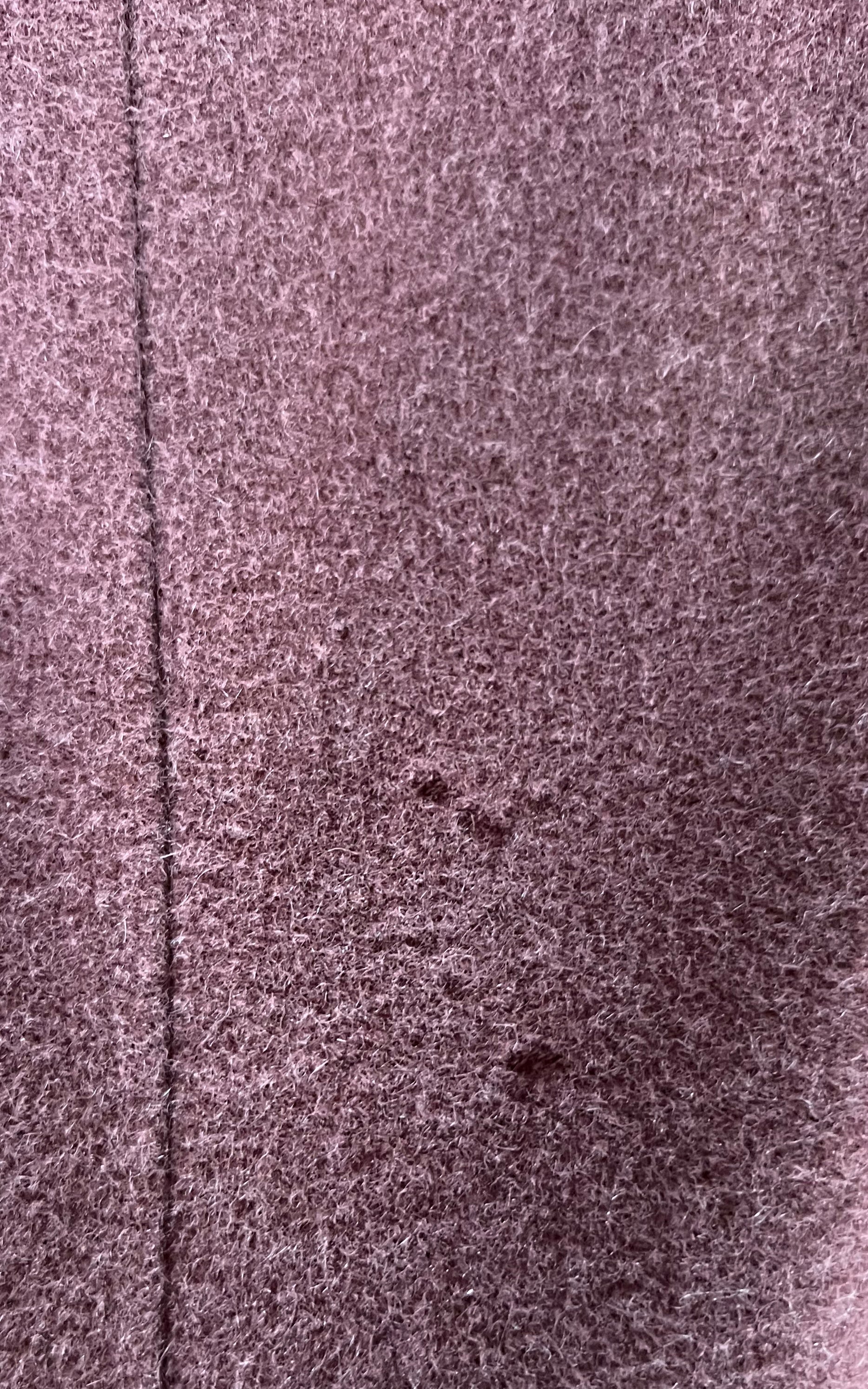 Vintage Maroon Fur Collar Angora Coat