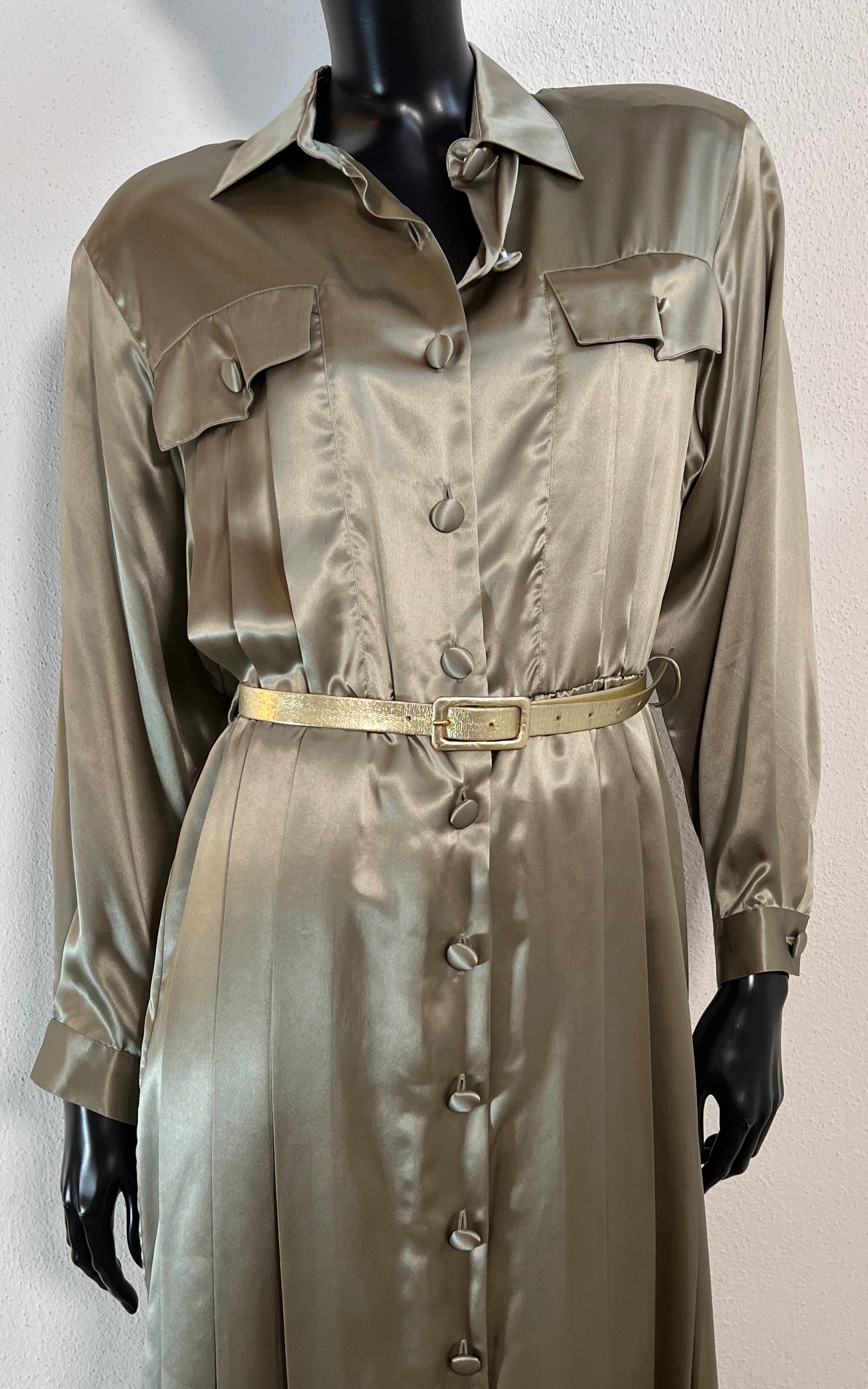 Vintage Golden Silk Dress