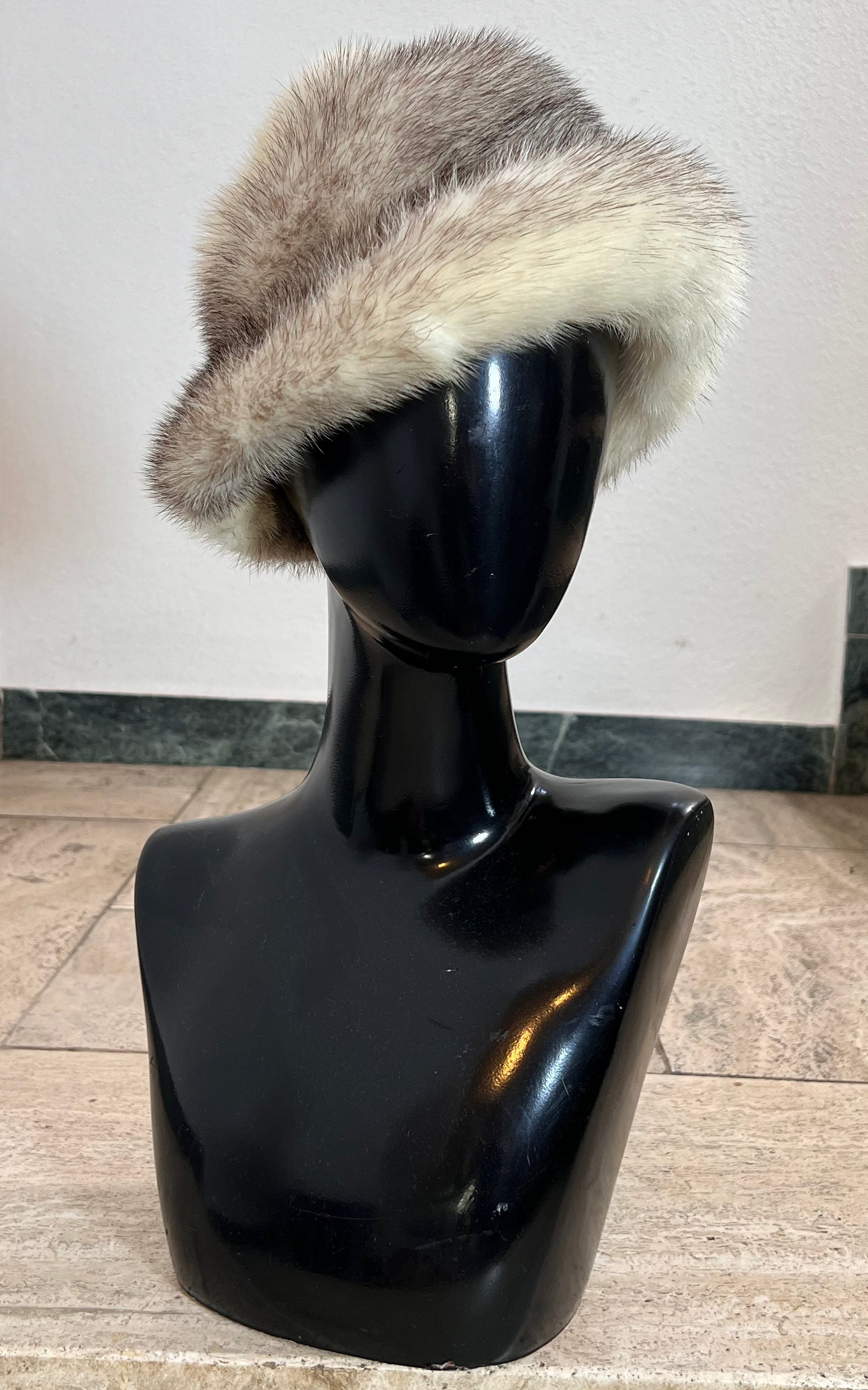 Vintage White Mink Hat