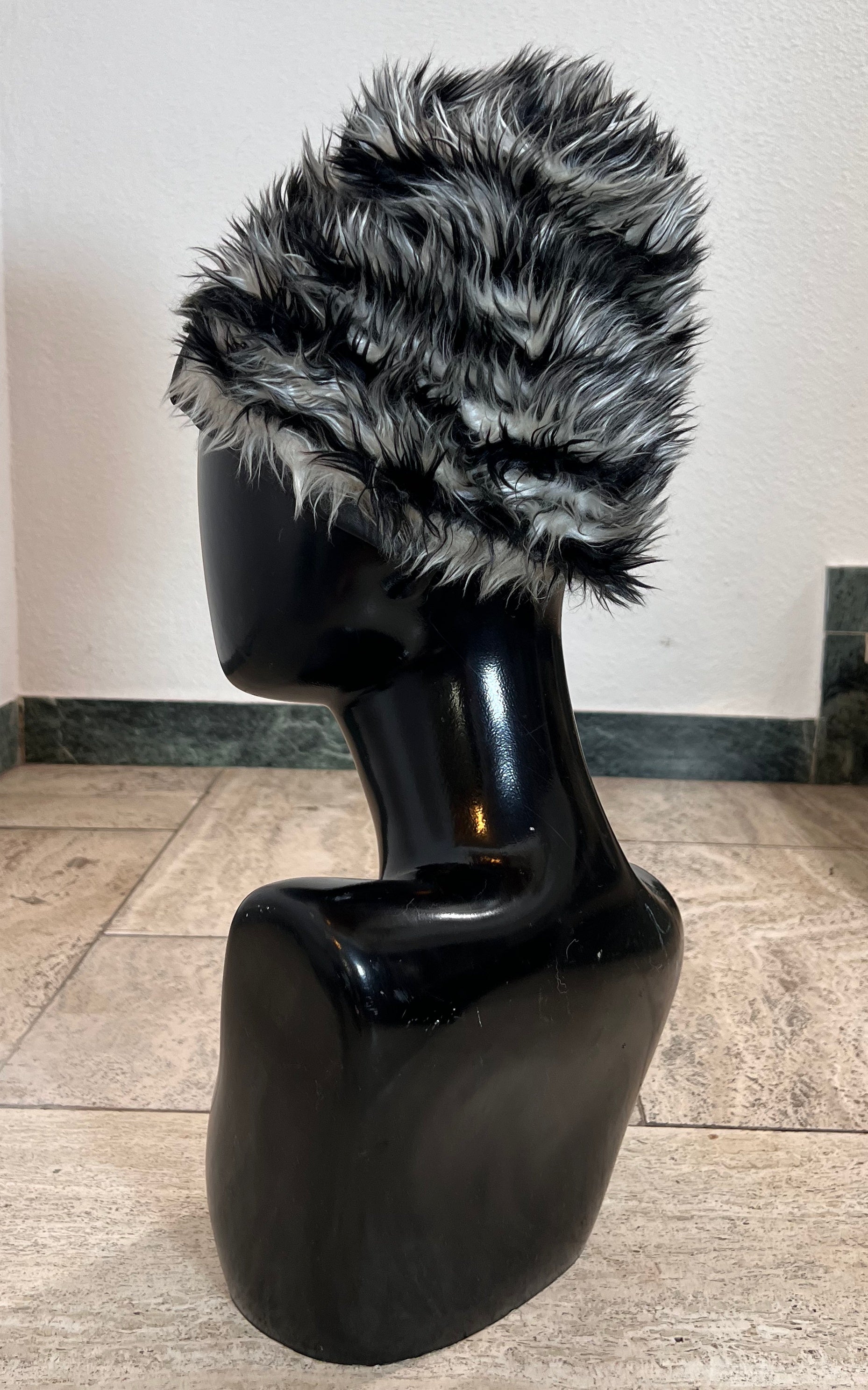 Vintage Faux Fur Turban Hat