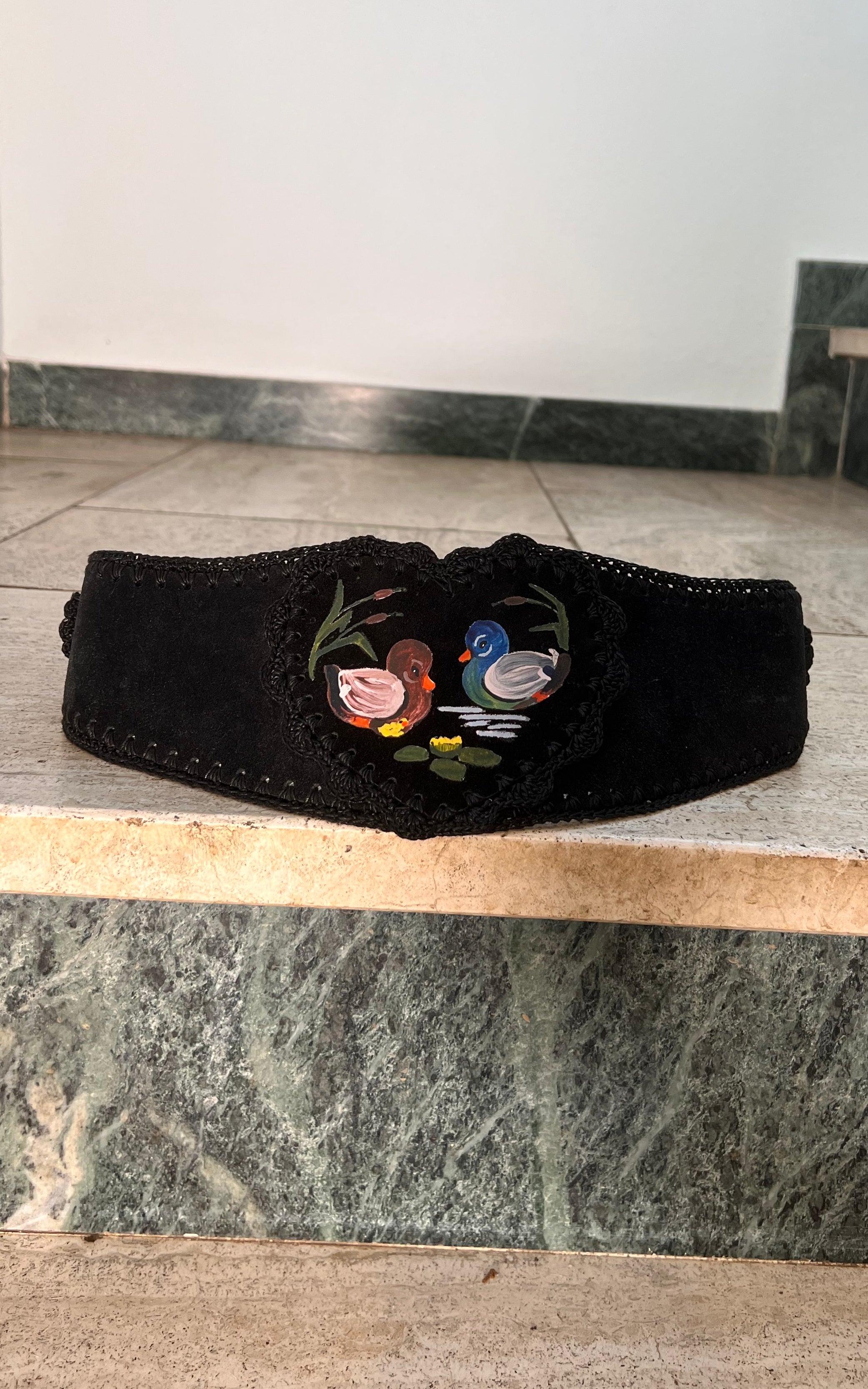 Vintage Bavarian Suede Belt