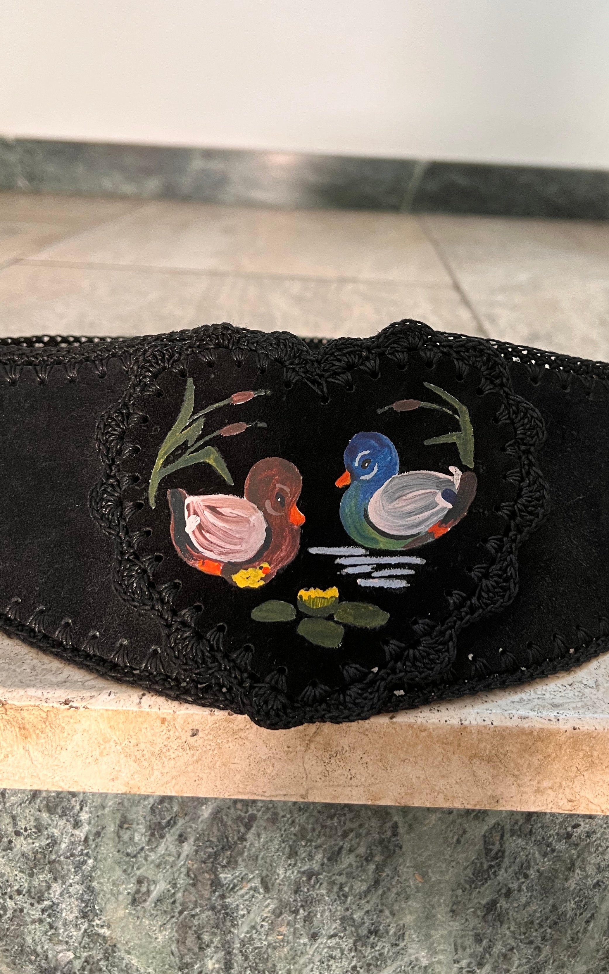 Vintage Bavarian Suede Belt