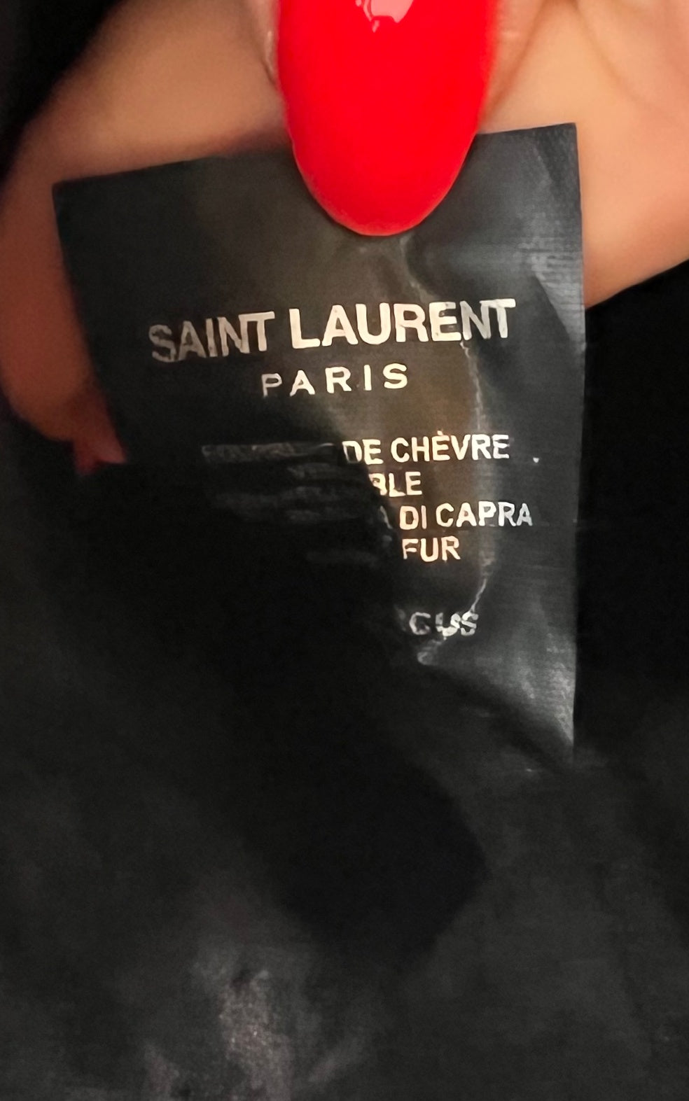 Vintage 2013 Saint Laurent LuLu Goat Hair Bag