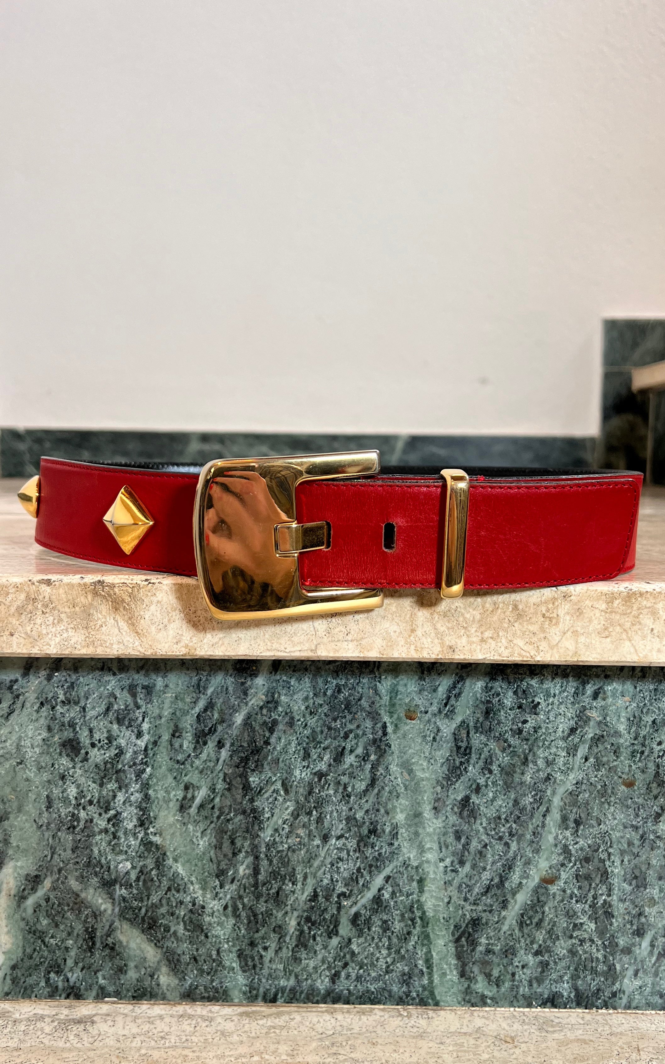 Vintage 90s Red Escada Belt