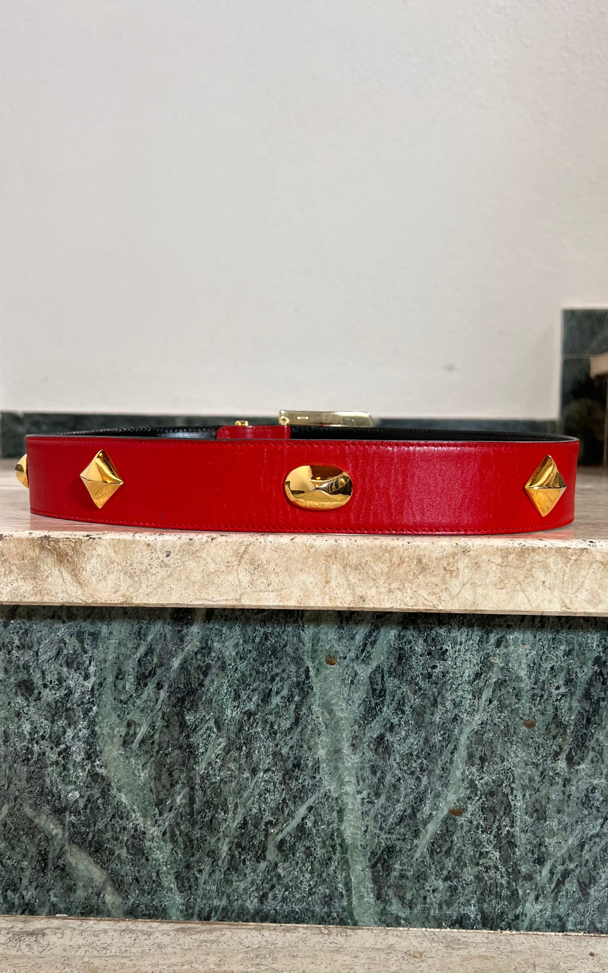 Vintage 90s Red Escada Belt