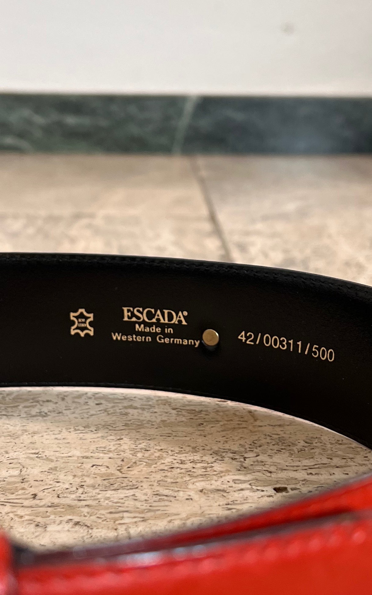 Vintage 90s Red Escada Star Belt