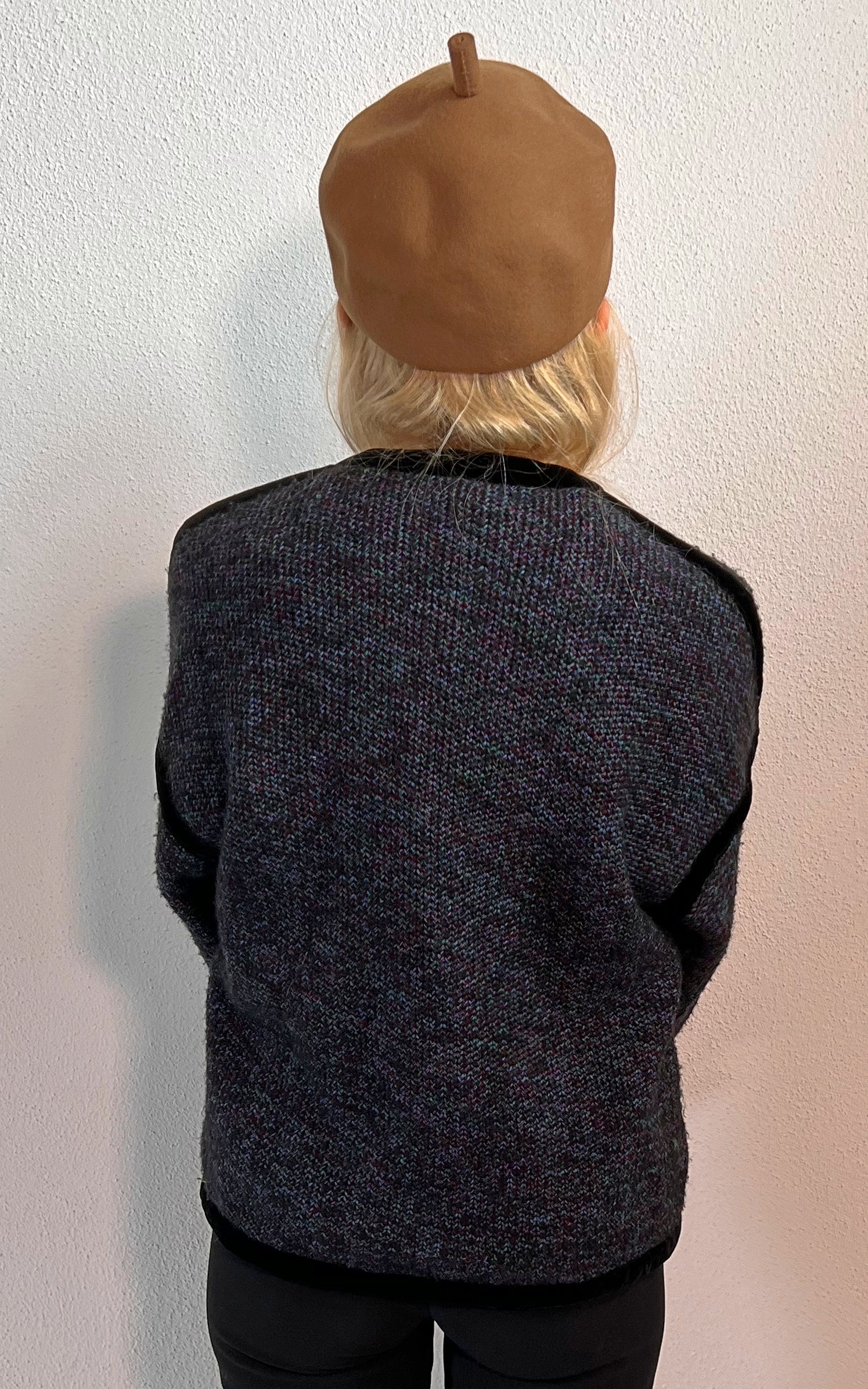 Vintage Tweed & Fur Cardigan