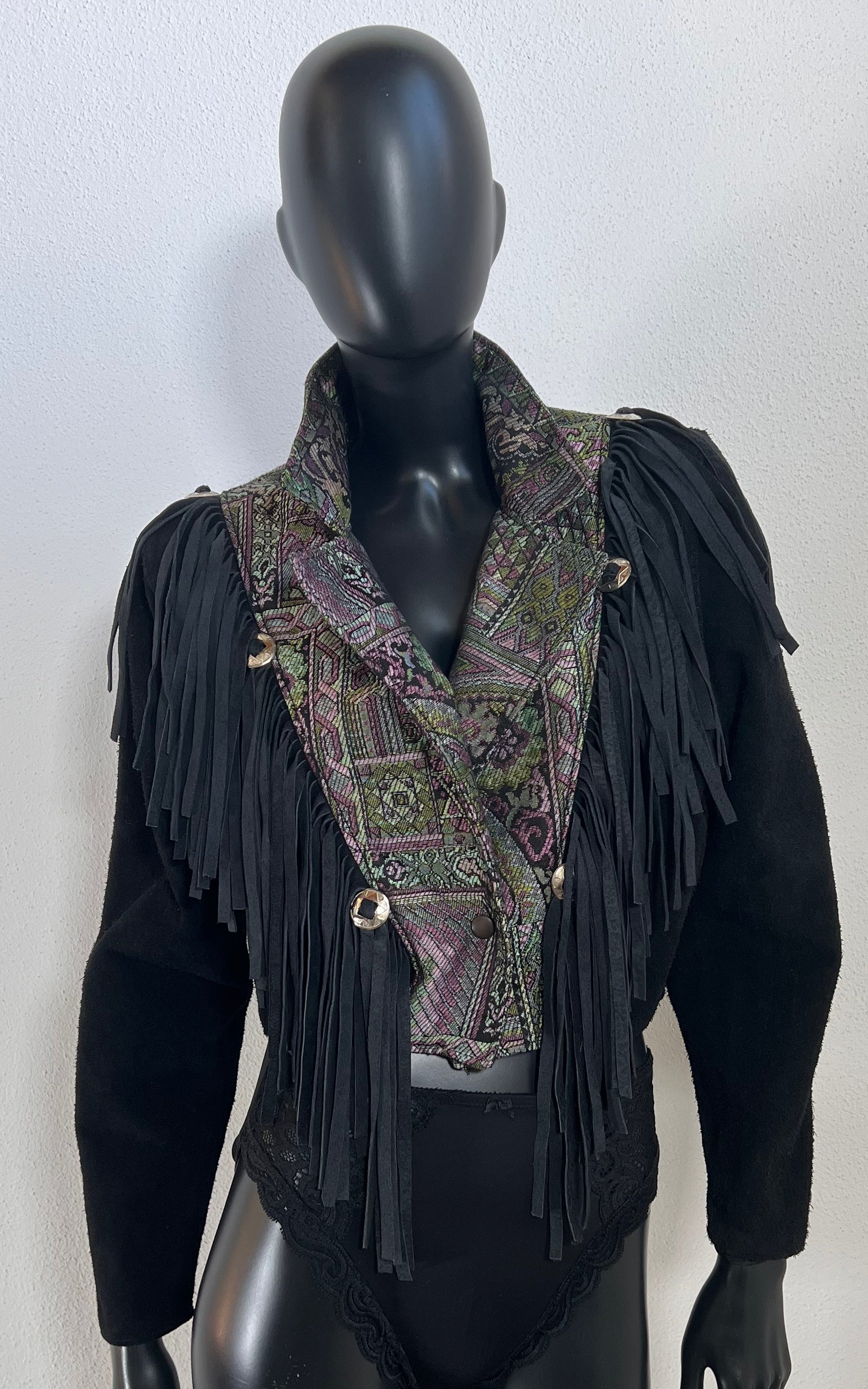 Vintage Fringed Leather Jacket