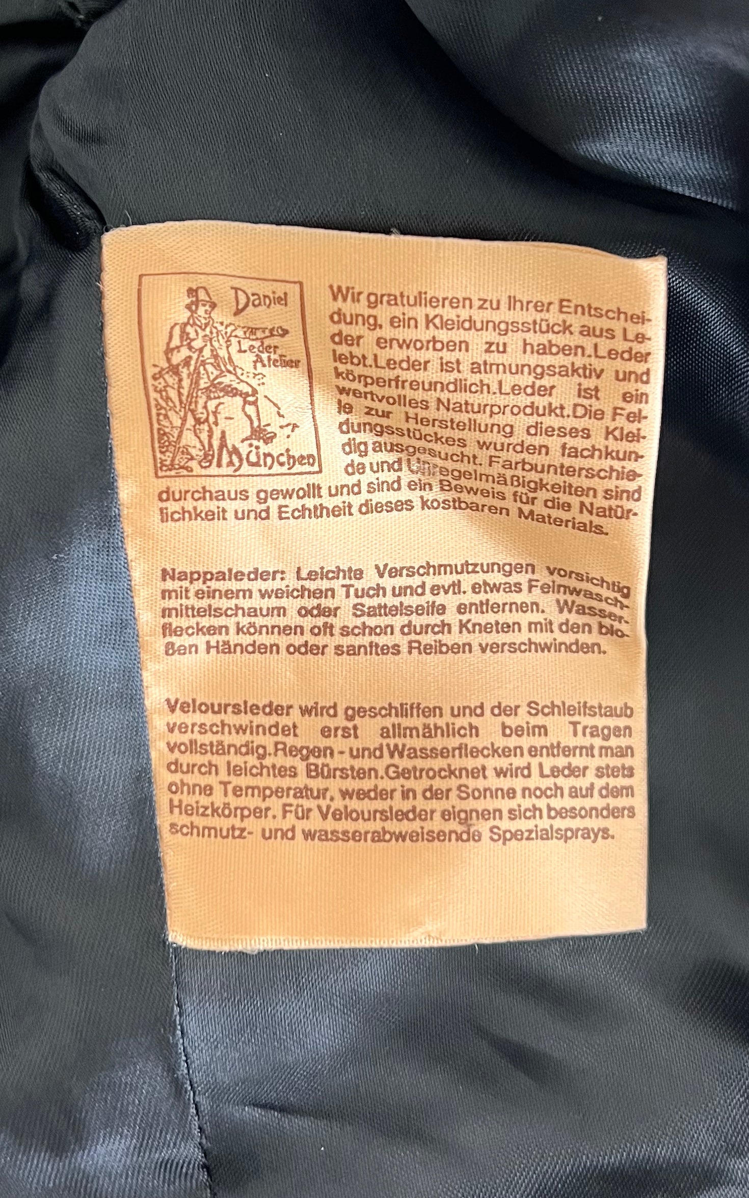 Vintage Atelier Daniel München Suede Leather Jacket