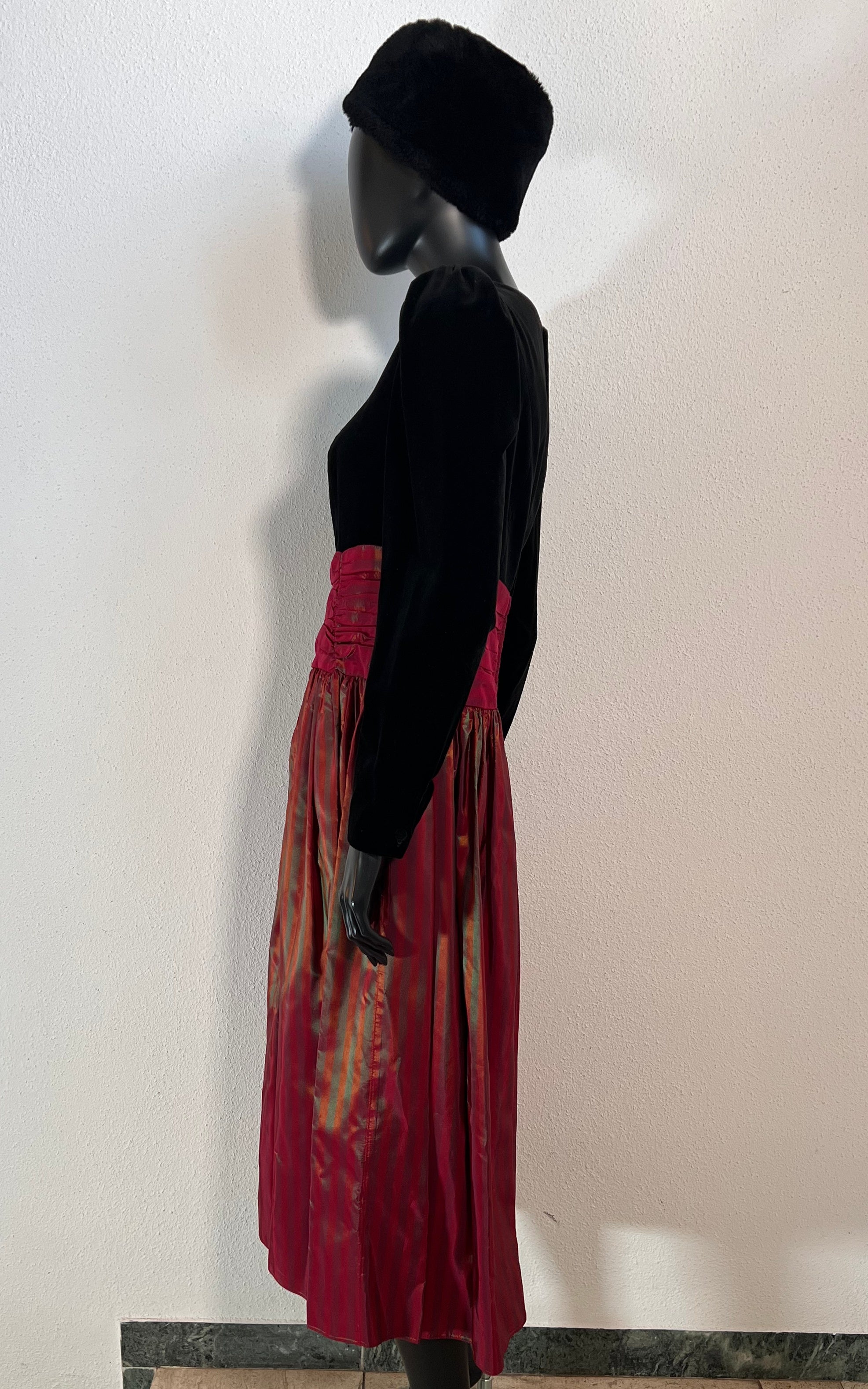 Vintage Laura Ashley Festive Taft Dress