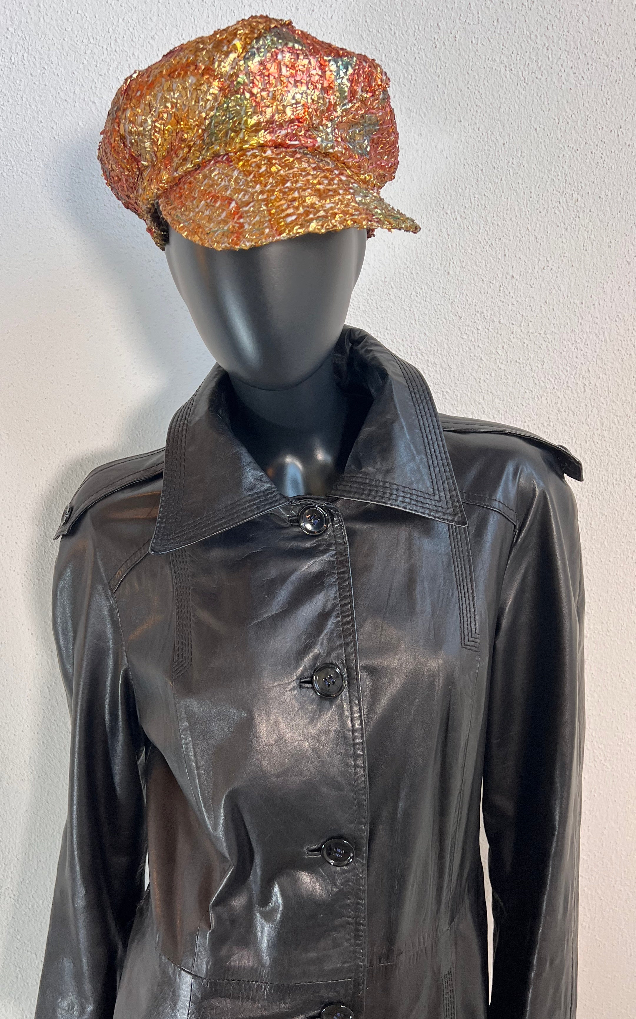 Vintage 70s Black Leathercoat