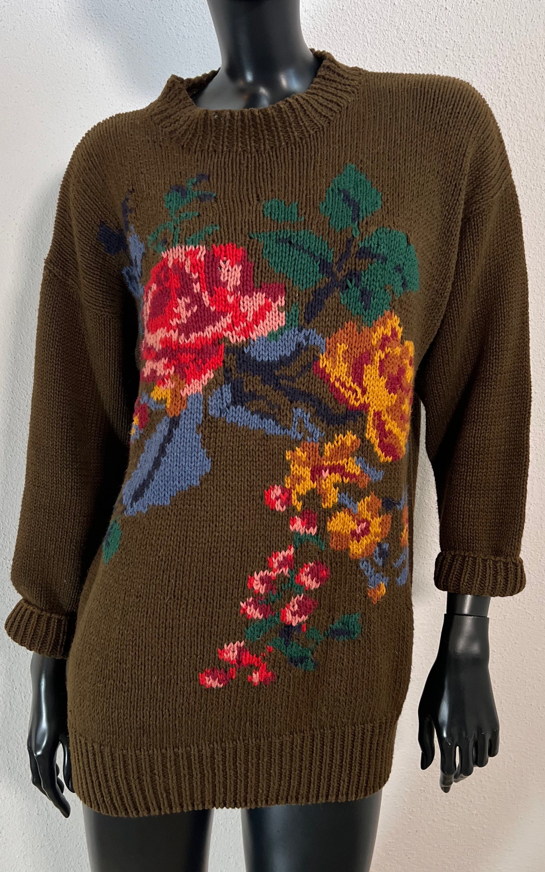 Vintage Knit Flower Jumper
