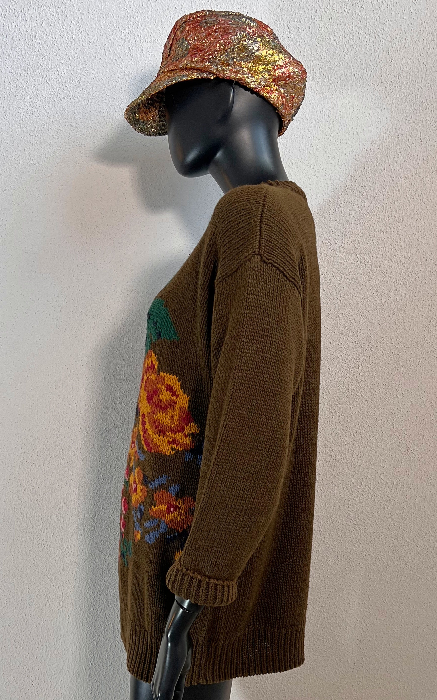 Vintage Knit Flower Jumper