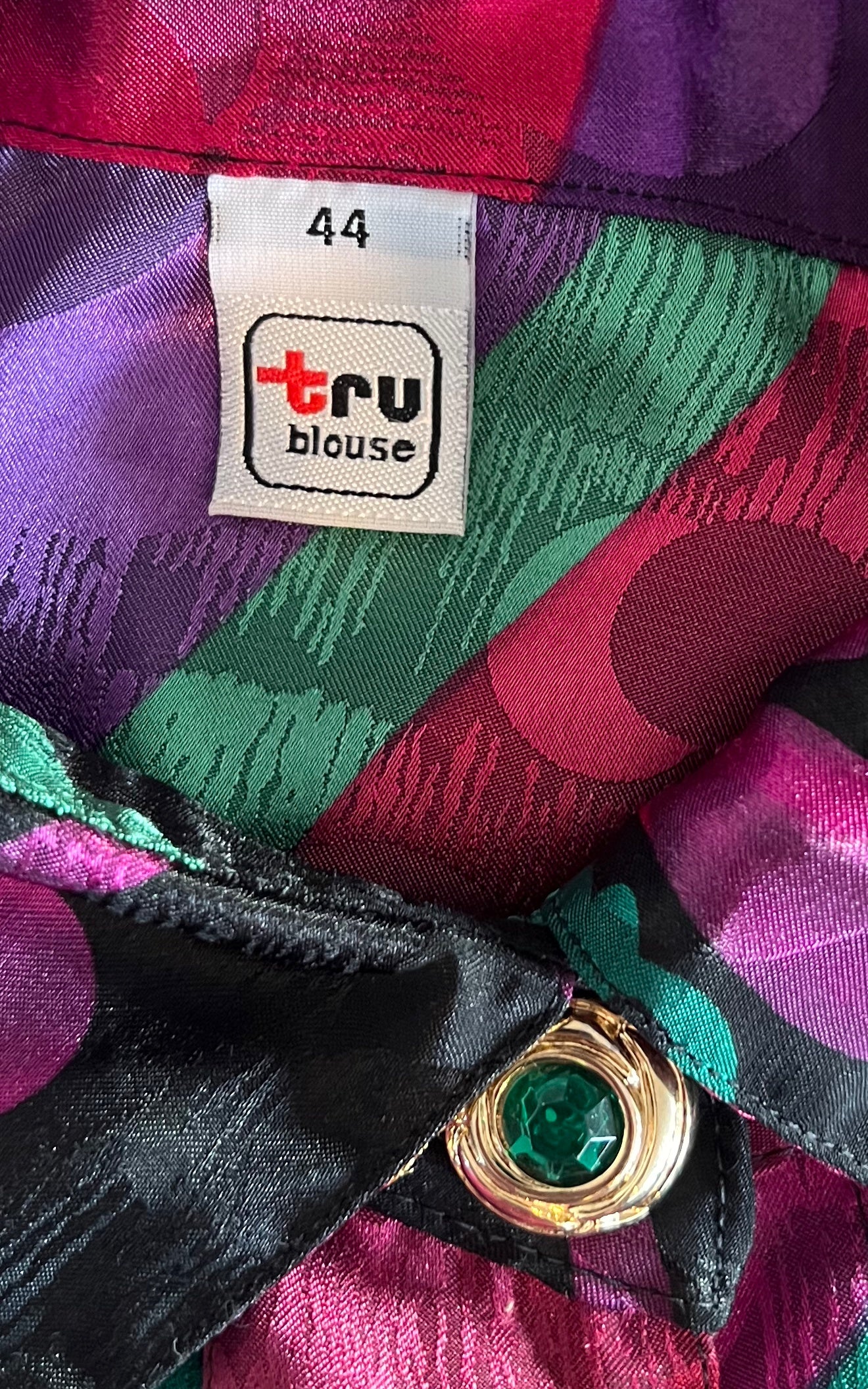 Vintage 90s Crazy Pattern Blouse