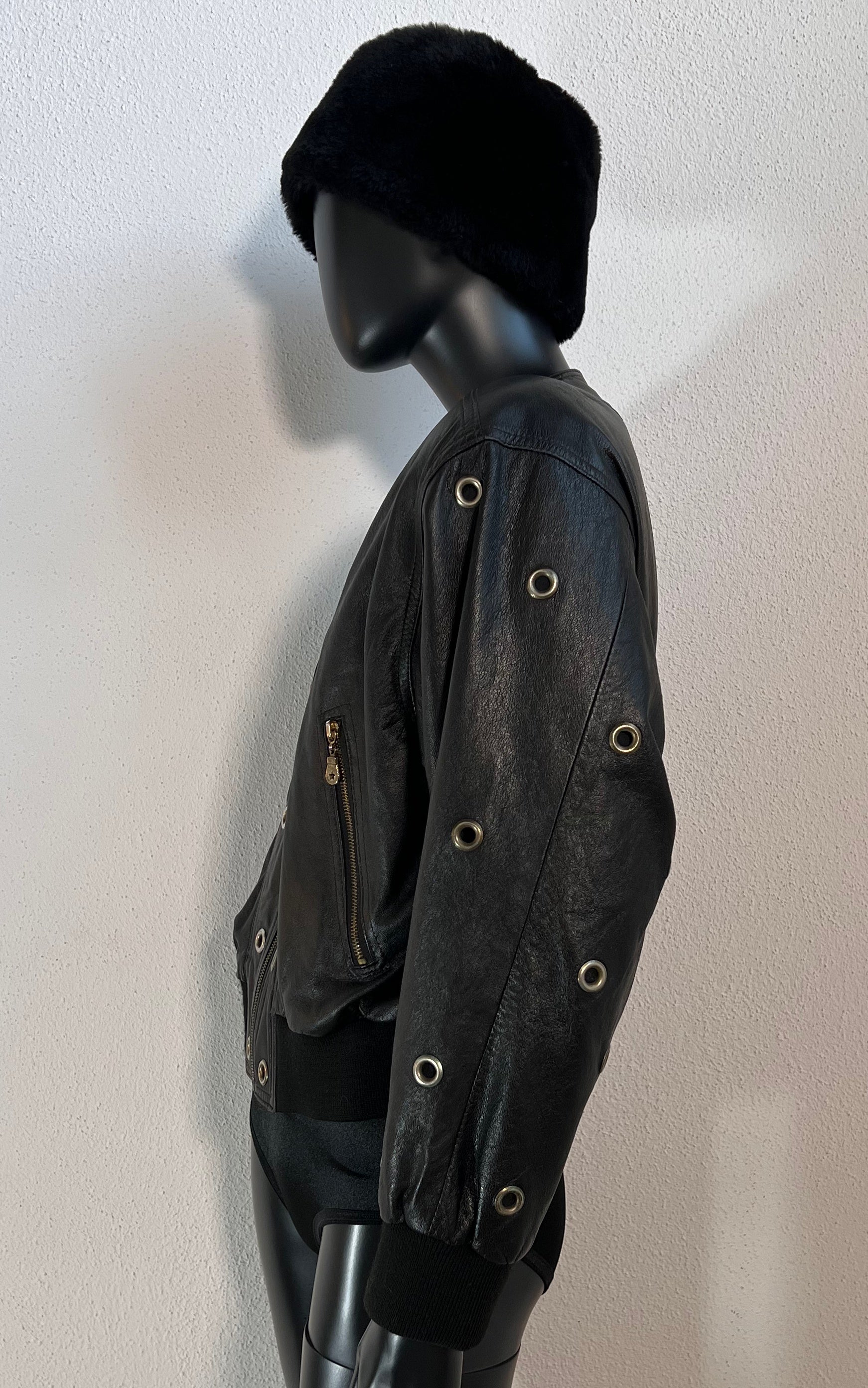 Vintage 90s Bomber Leather Jacket