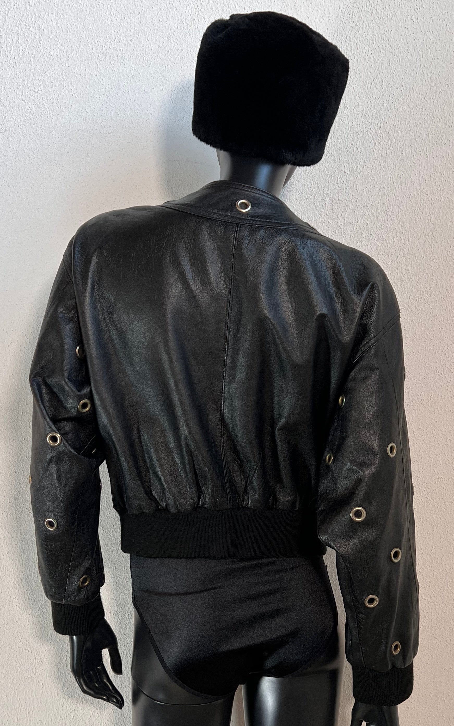 Vintage 90s Bomber Leather Jacket