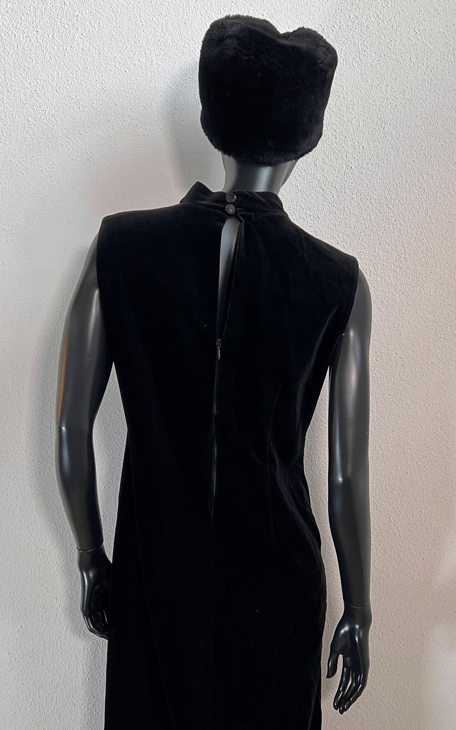 Vintage Silk Velvet Maxi Dress