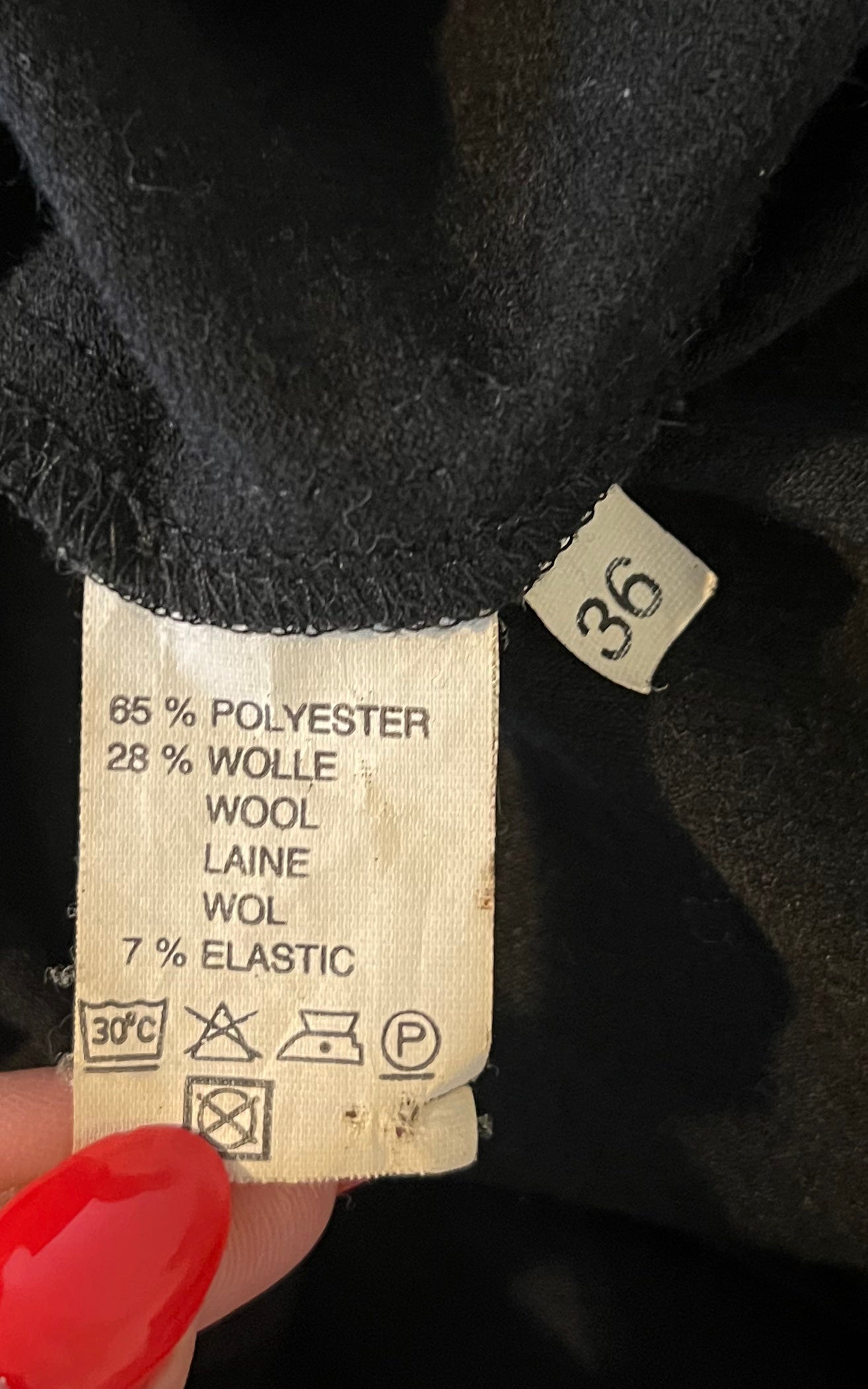 Vintage 90s Clasen Mini Wool Dress