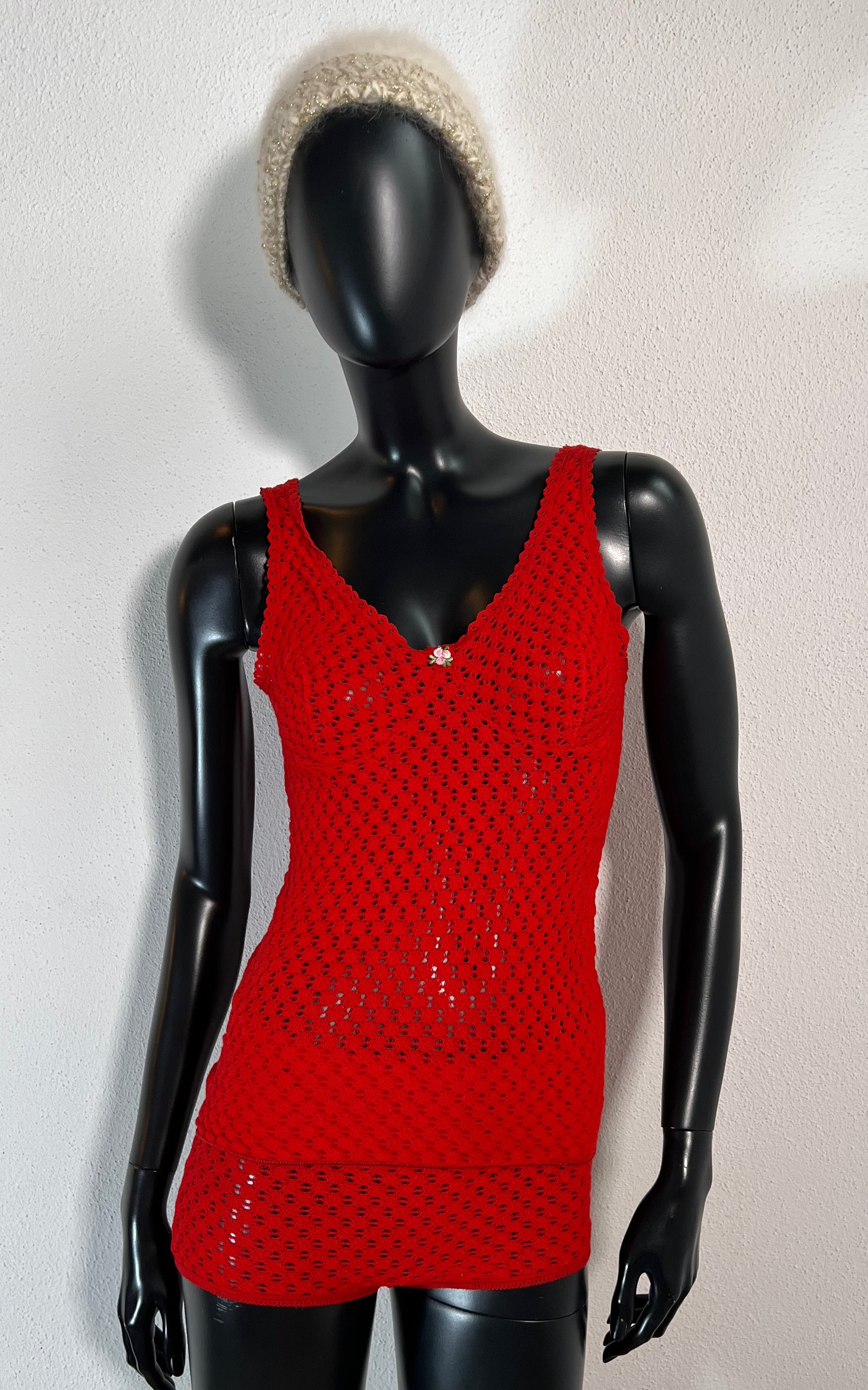 Vintage 70s Knitted Wool Underwear Set