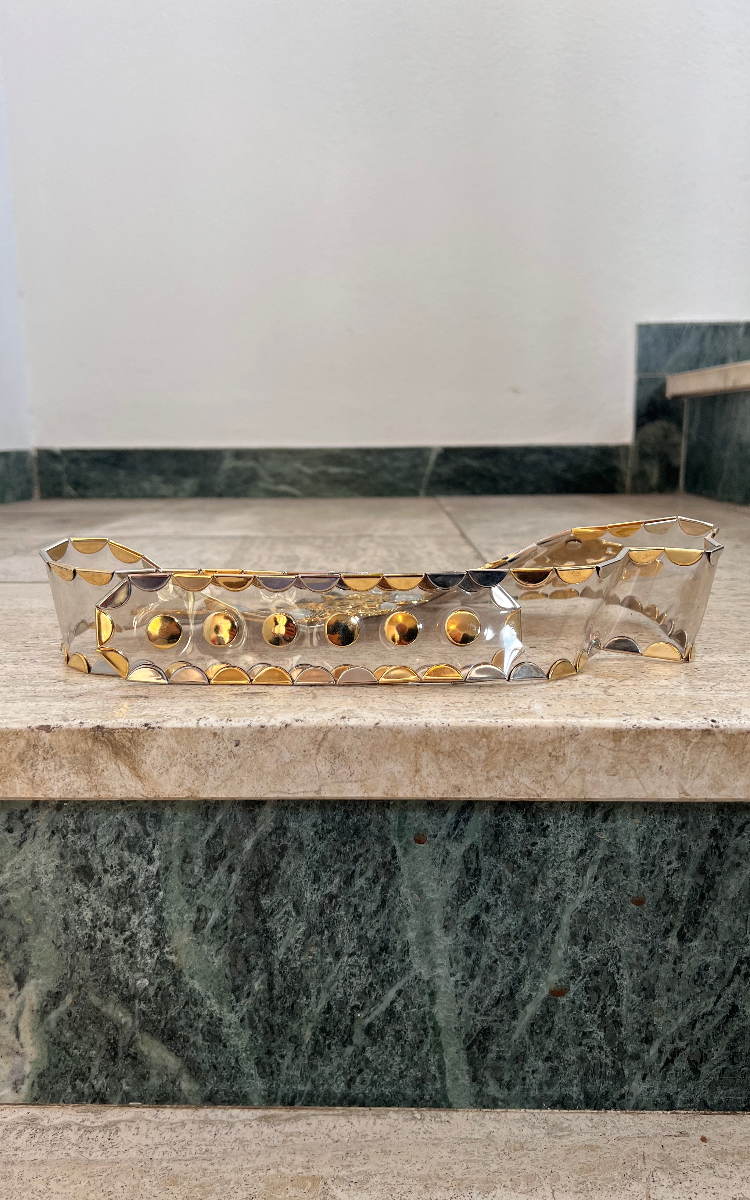 Vintage 90s Big Clear Belt