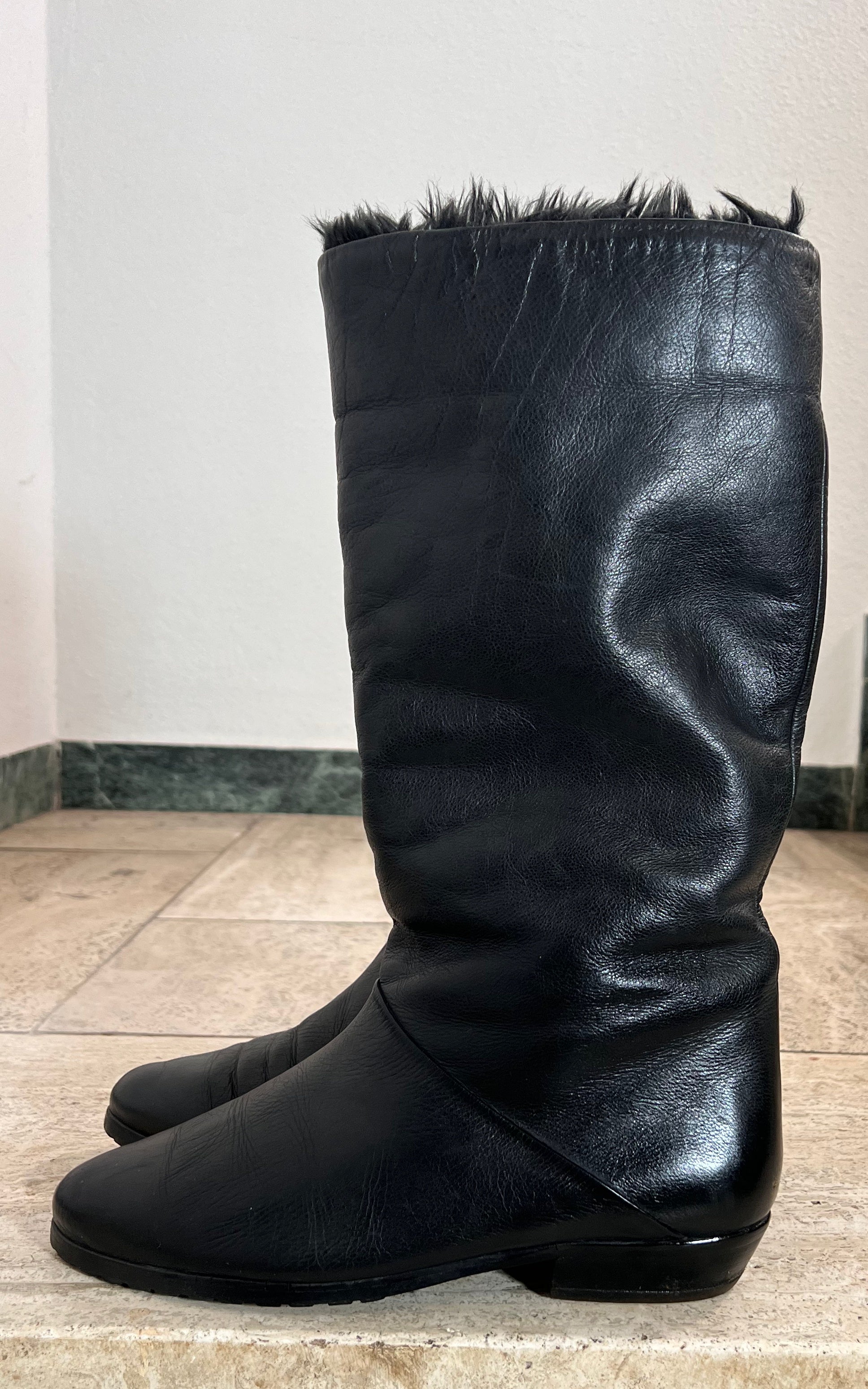 Vintage Salamander Sherpa Boots 39