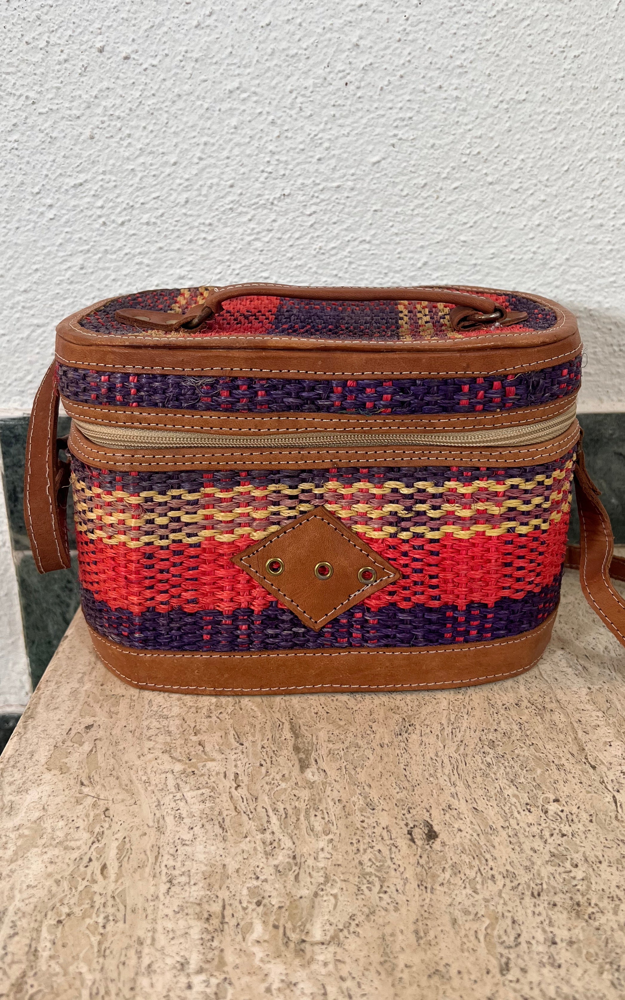 Vintage Handmade Basket Box Bag