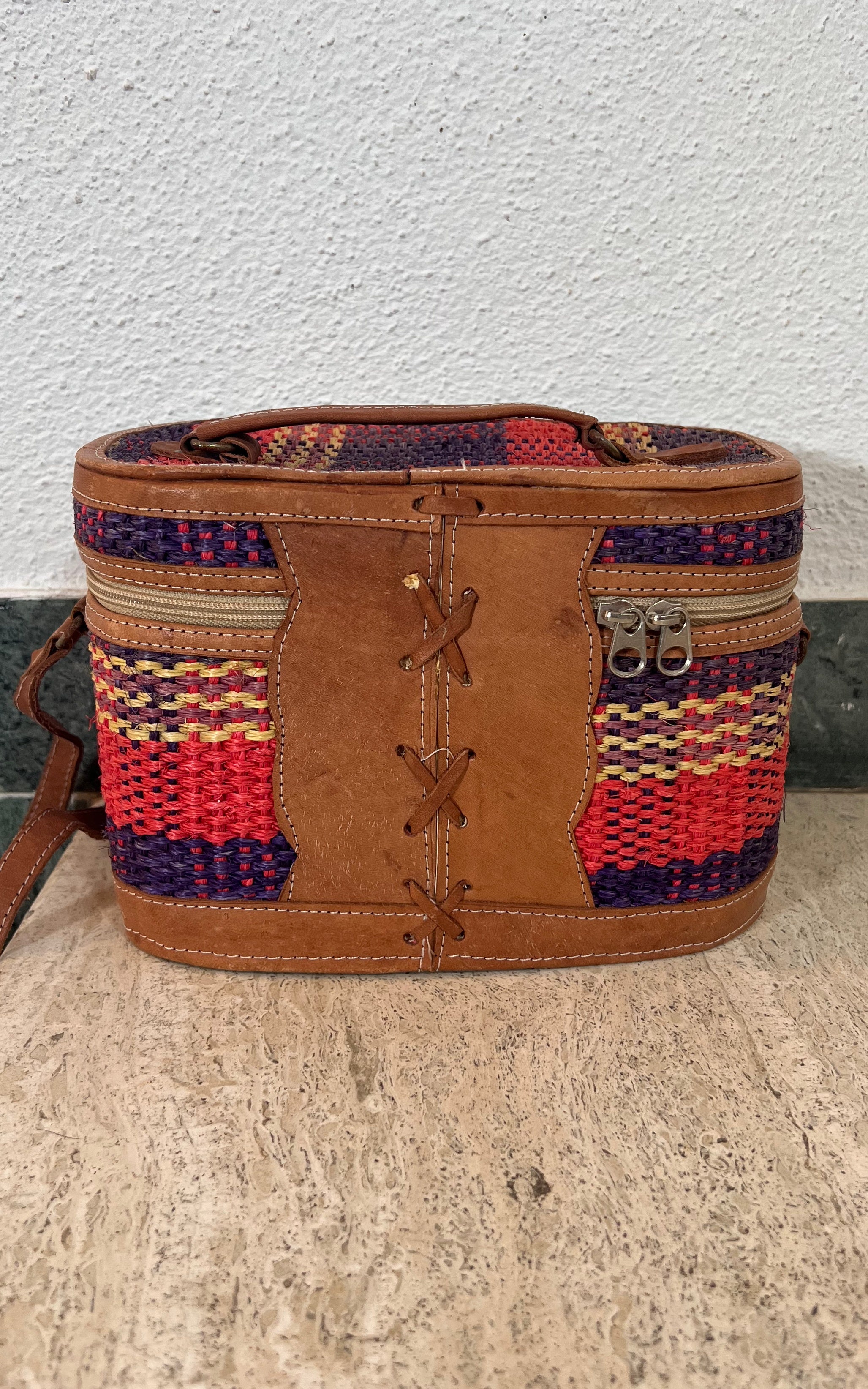 Vintage Handmade Basket Box Bag