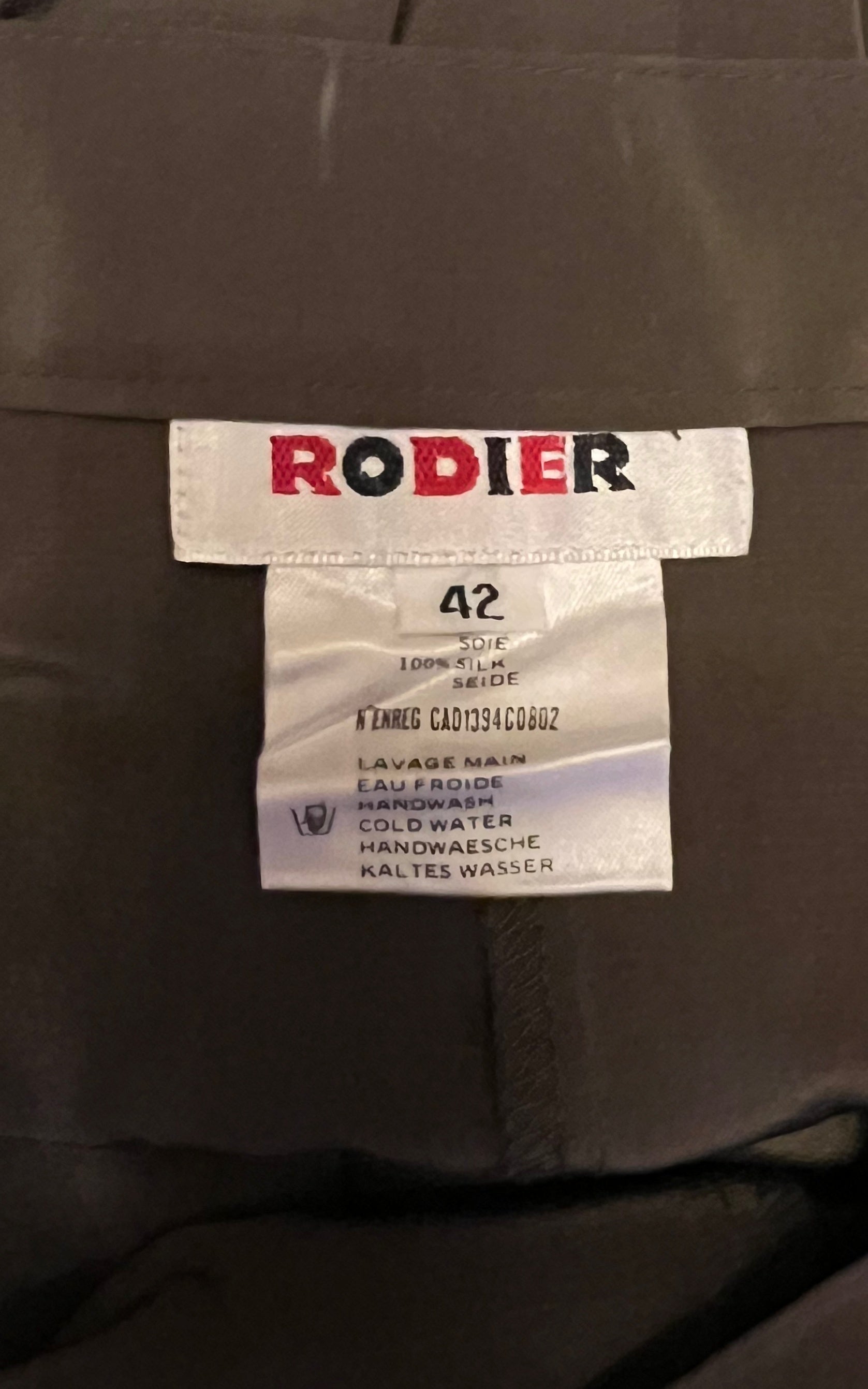 Vintage Rodier Paris Silk Skirt