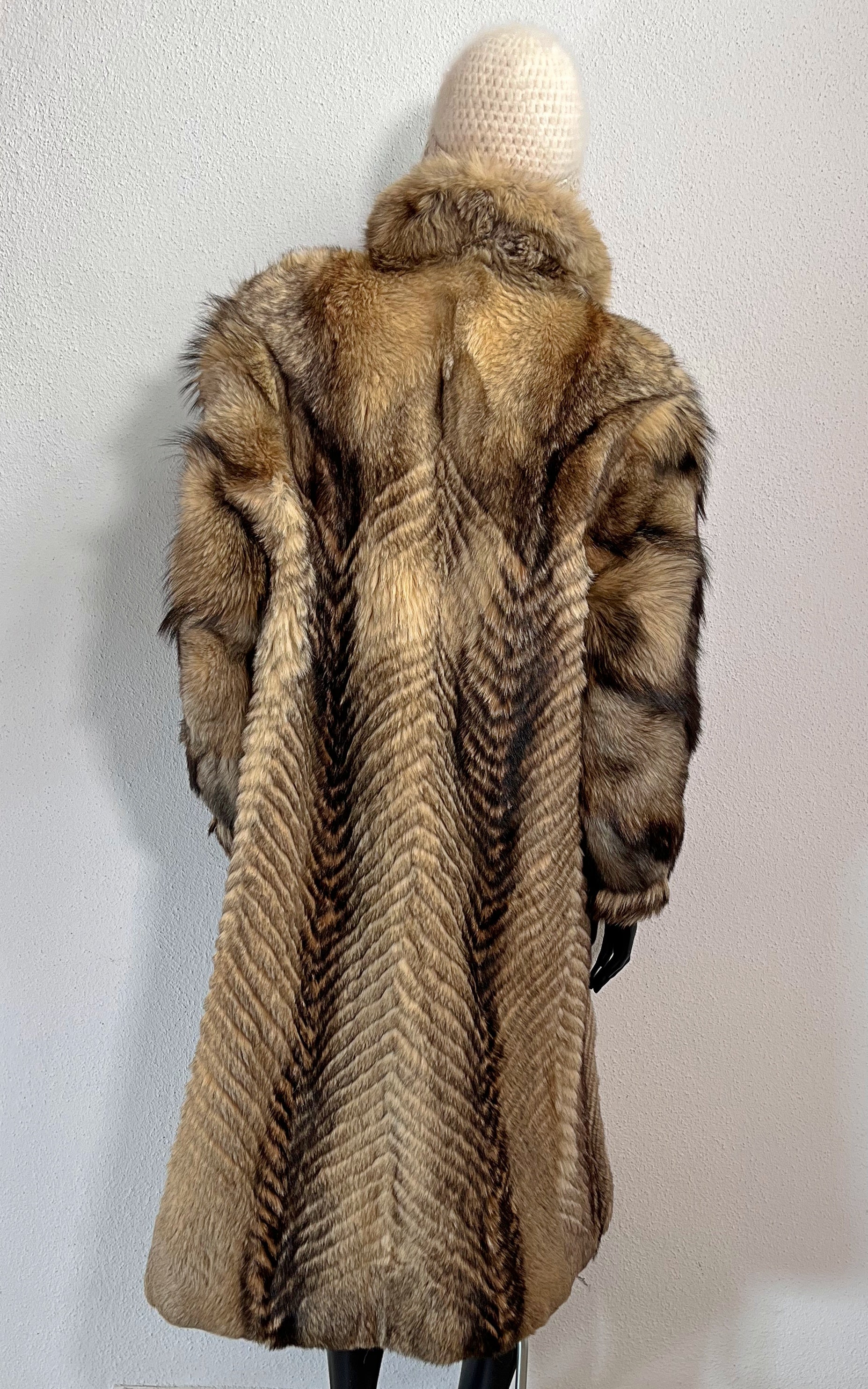 Vintage Real Wolf Fur Coat