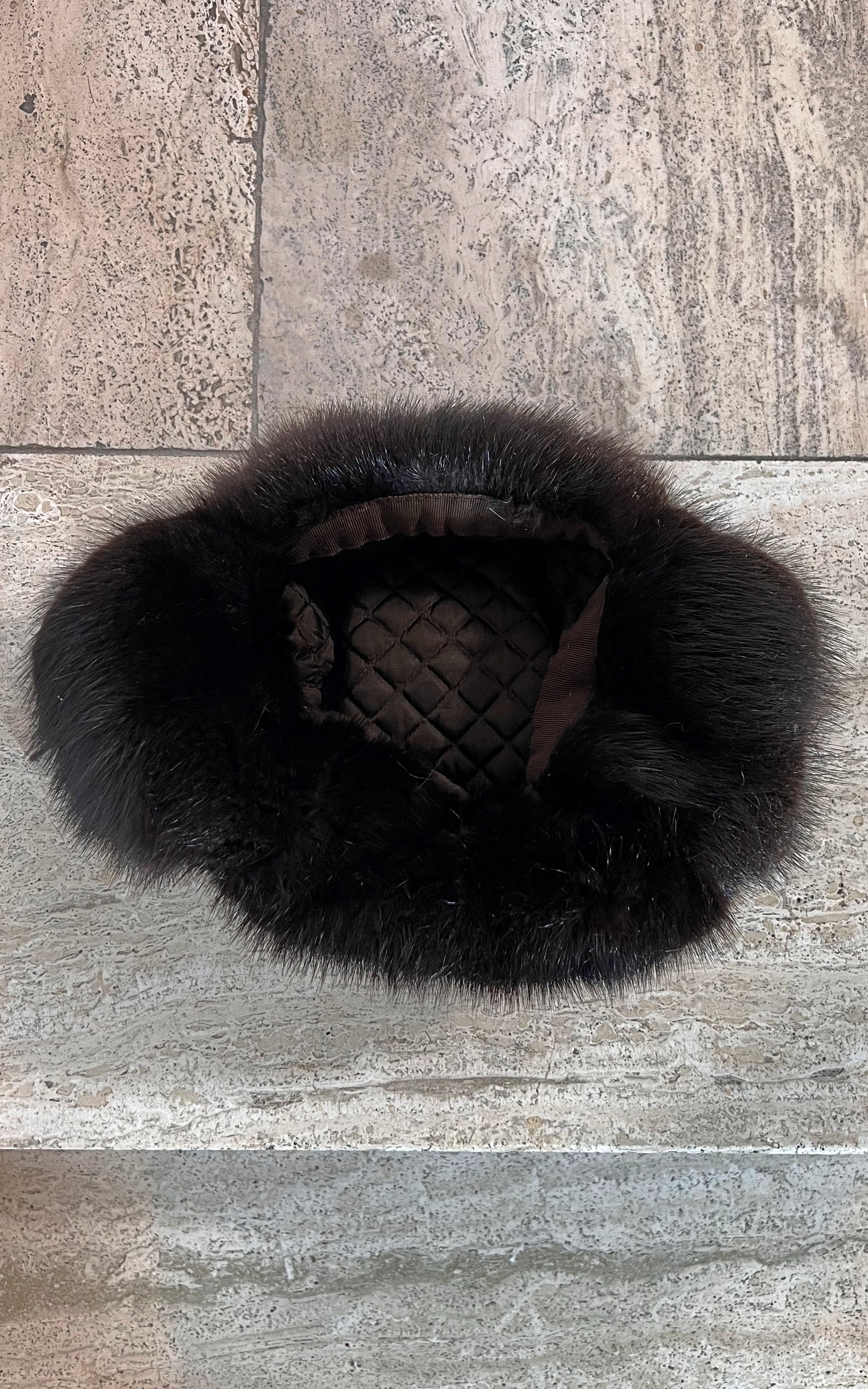 Vintage 70s Fur Chapka Hat