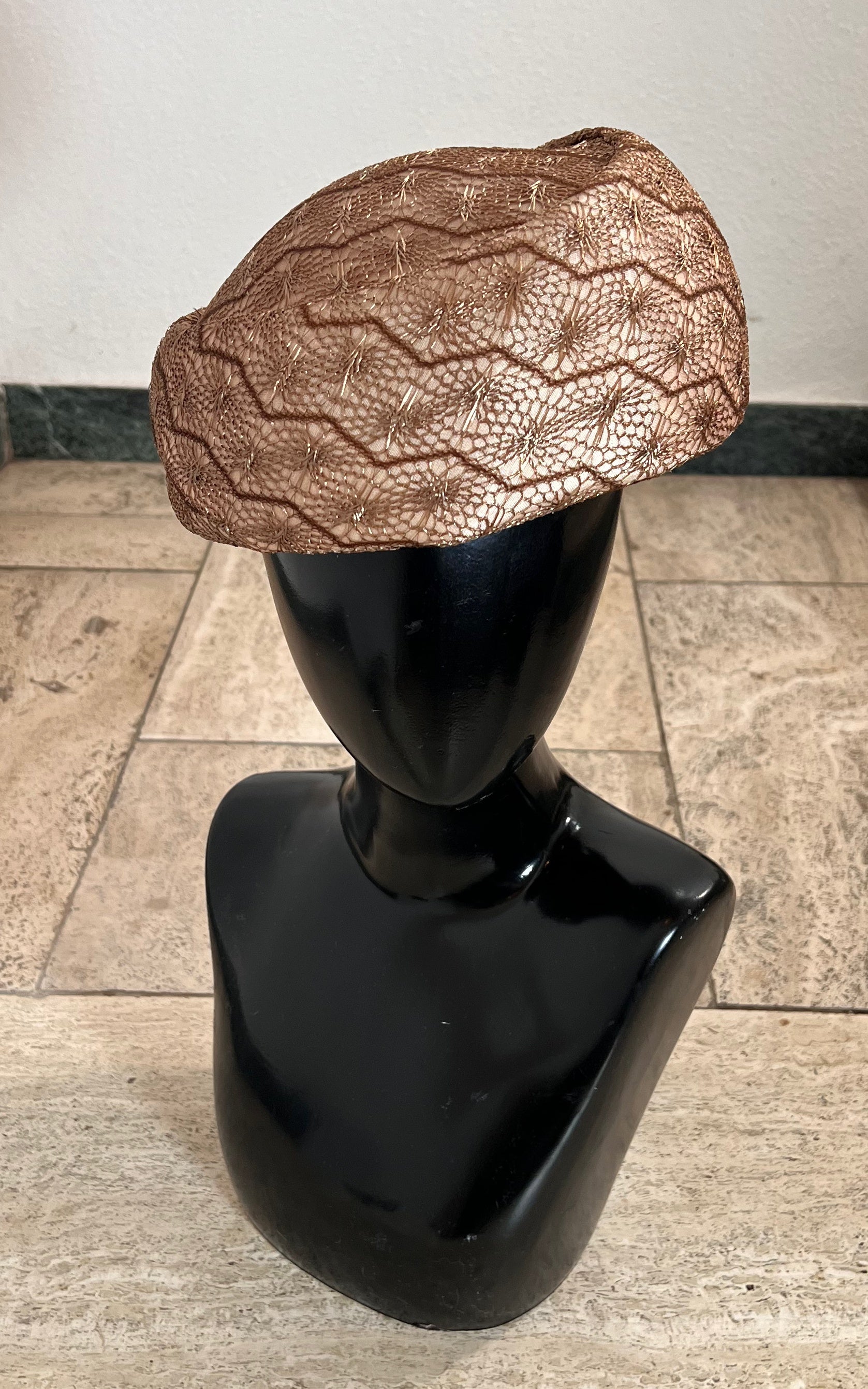 Vintage Lace Pillbox Hat