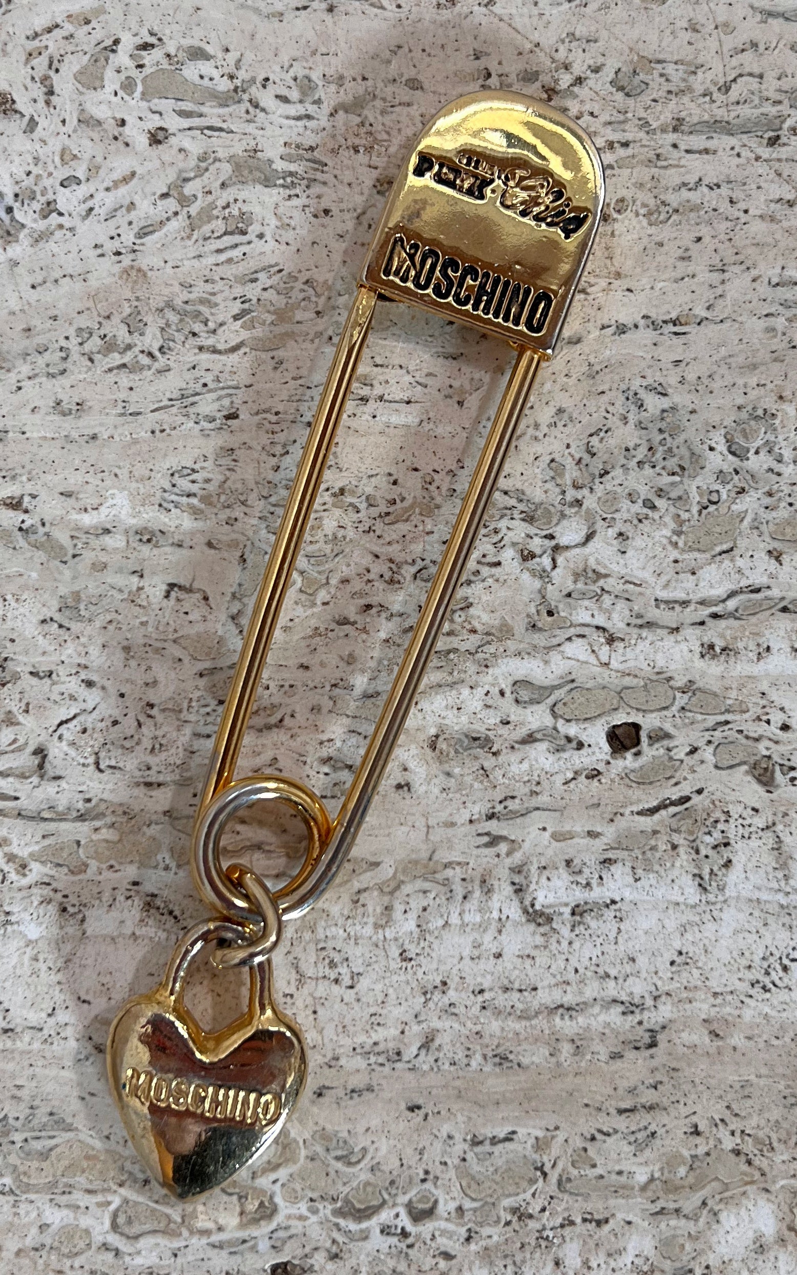 Vintage 90s Moschino Safety Pin Punk Chic
