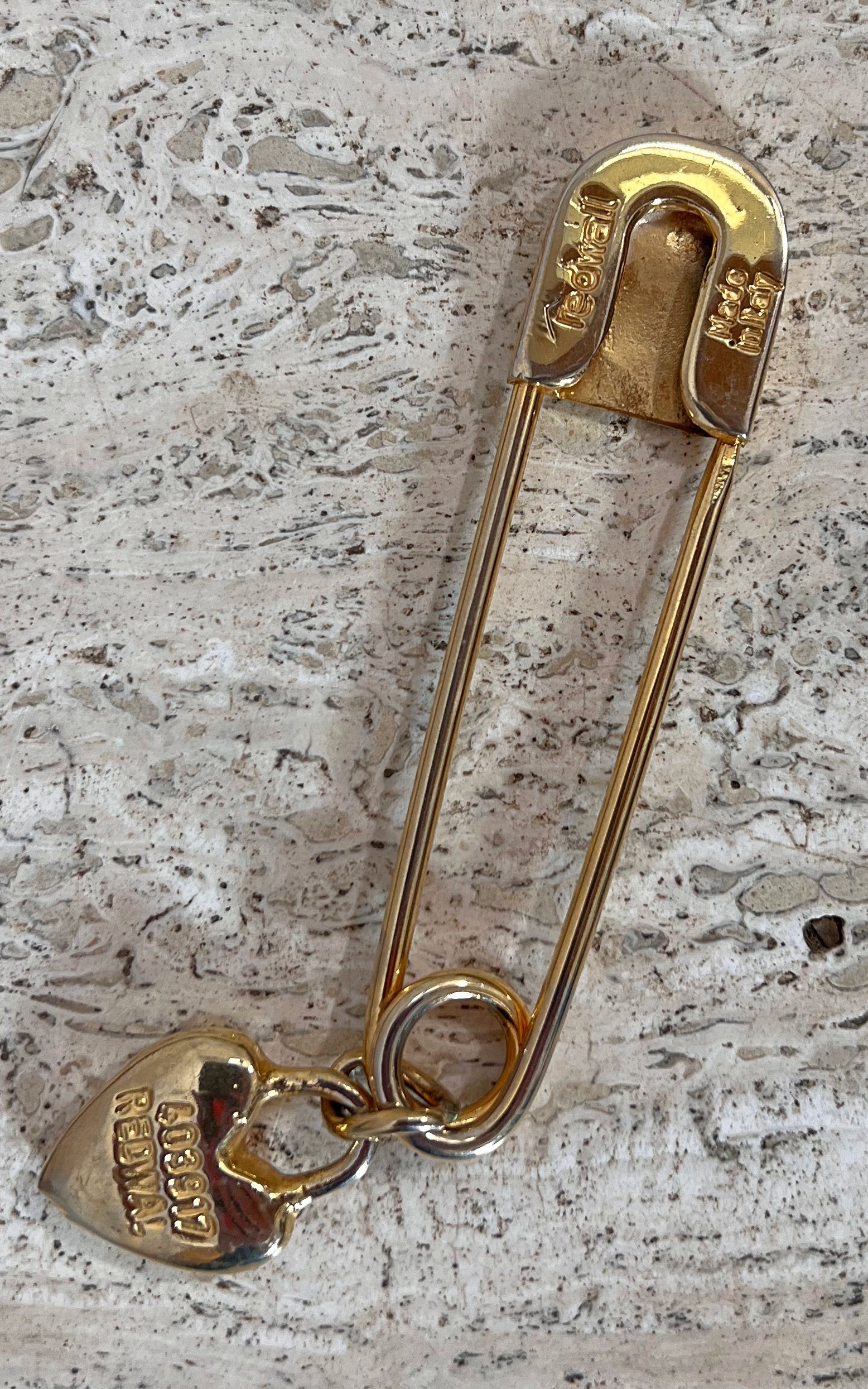 Vintage 90s Moschino Safety Pin Punk Chic