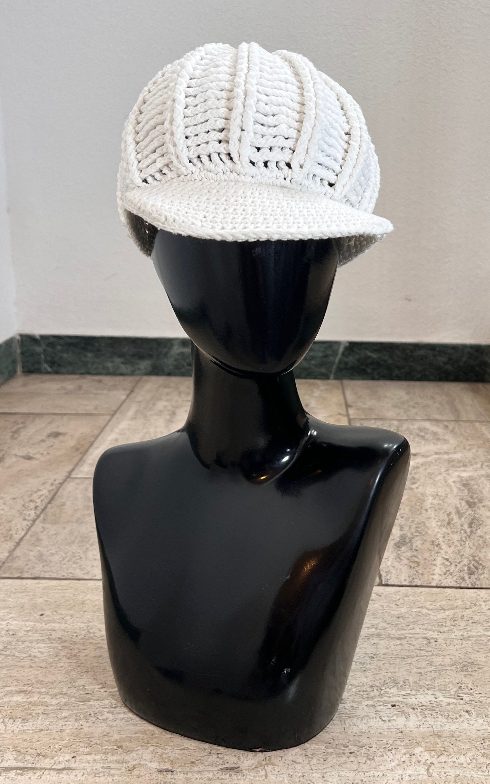 Vintage Crochet Baker Boy Hat