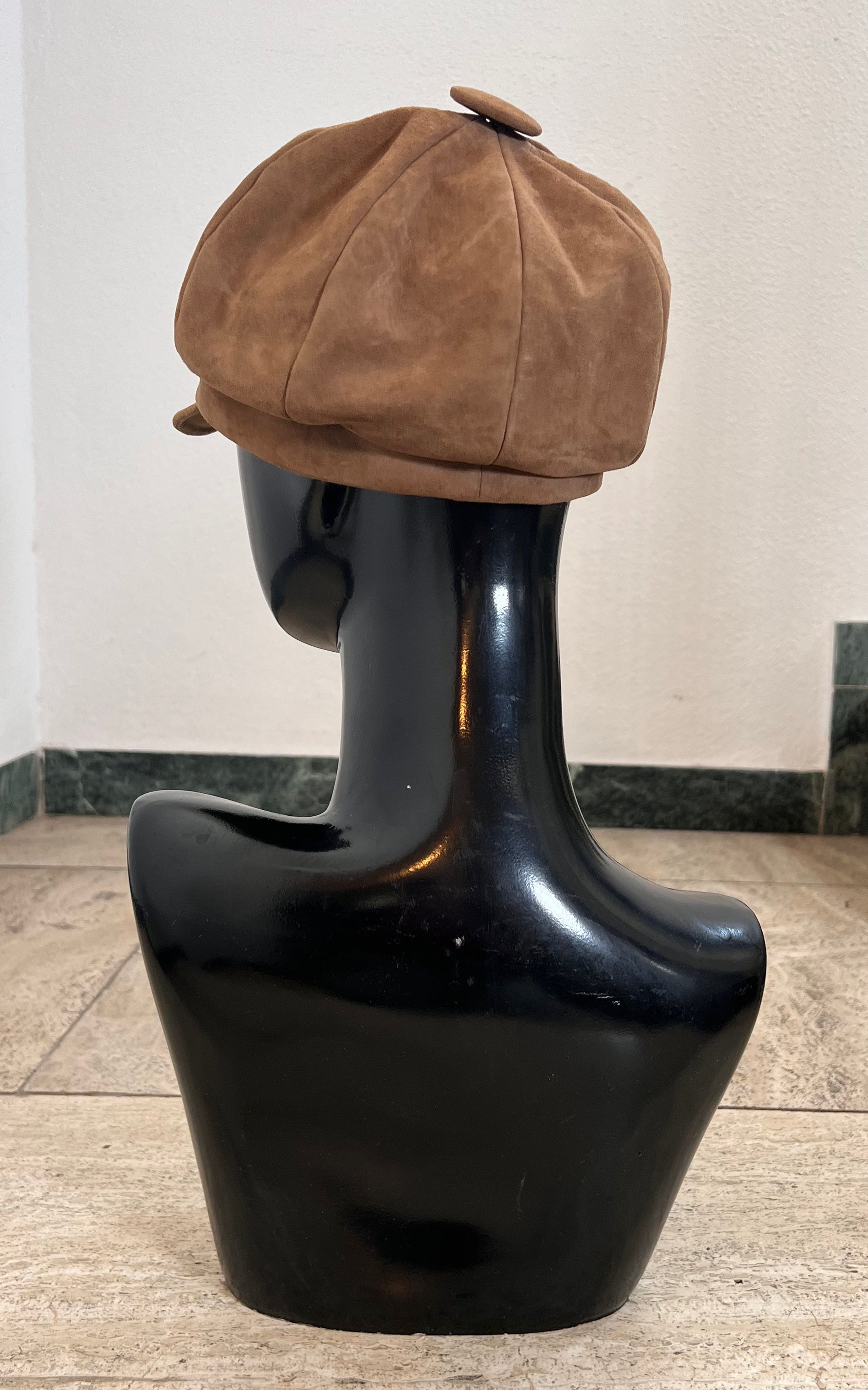 Vintage Leather Baker Boy Hat
